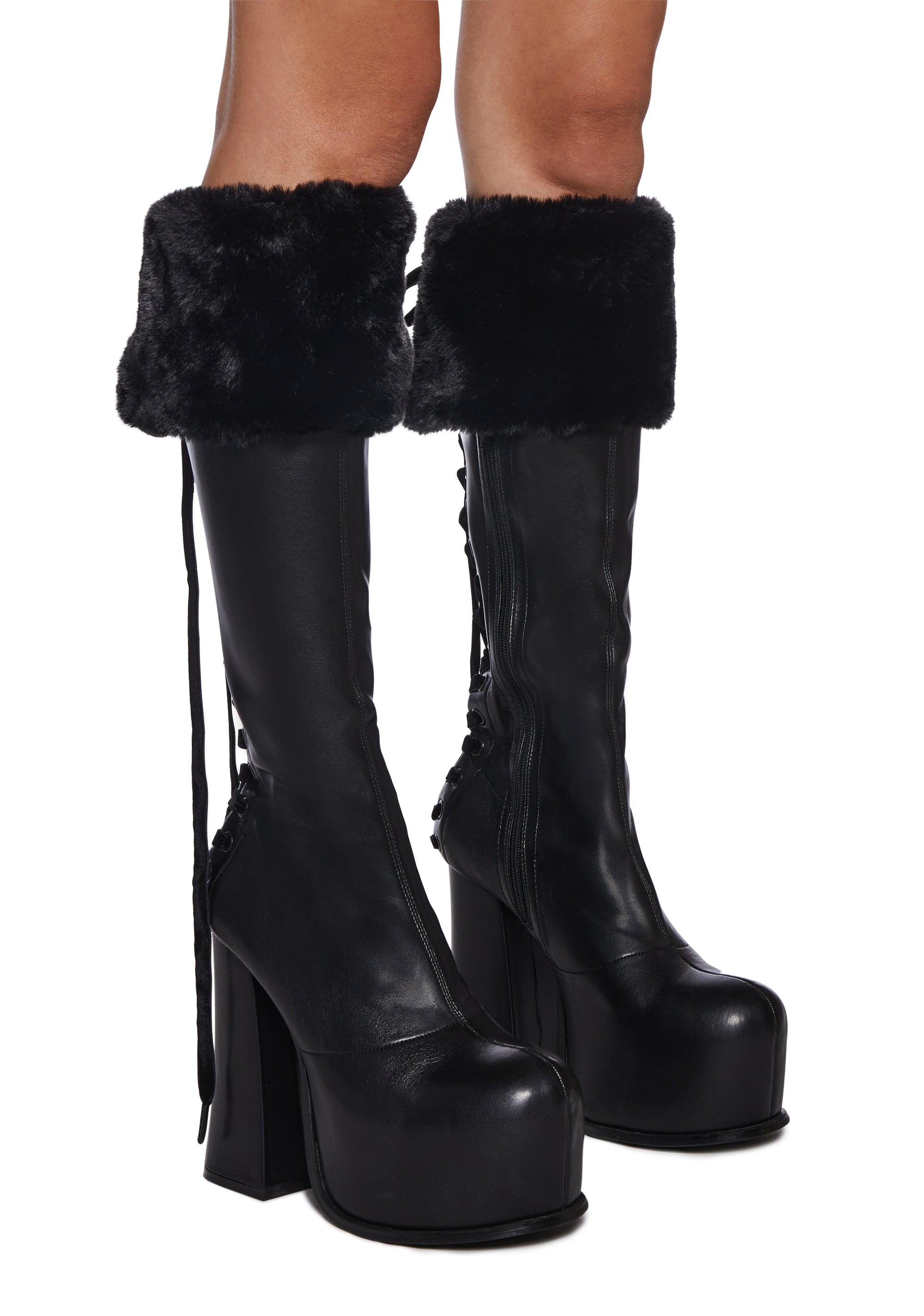 Sweetest Wishes Platform Boots - Black - Image 3