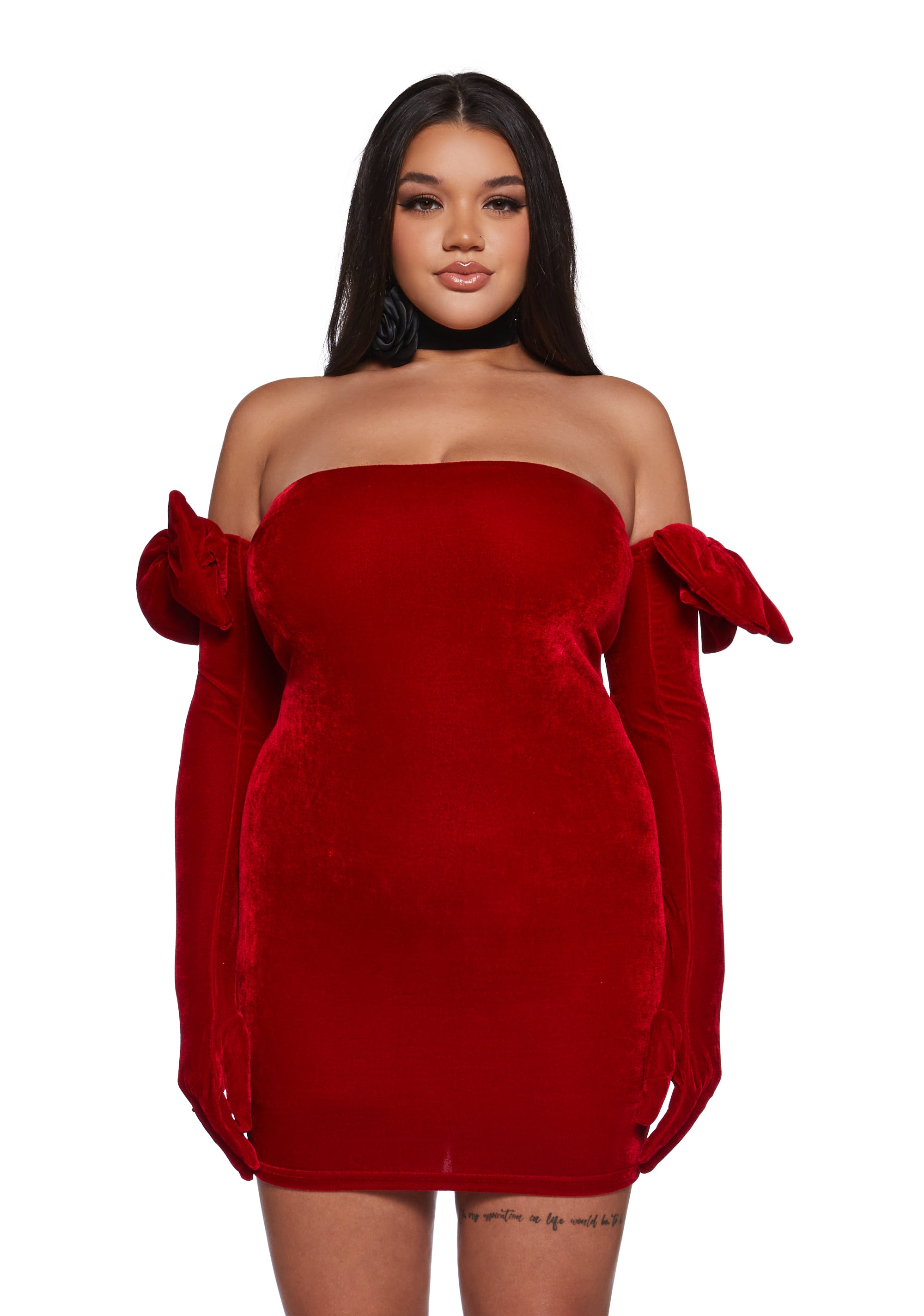 Pretty Perfection Mini Dress Set - Red - Image 2