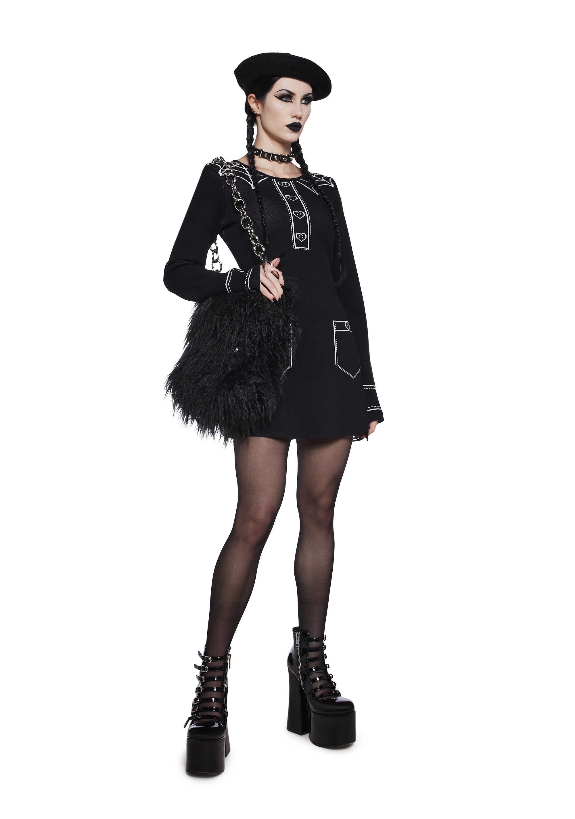 Goth Party Doll Mini Dress - Image 2