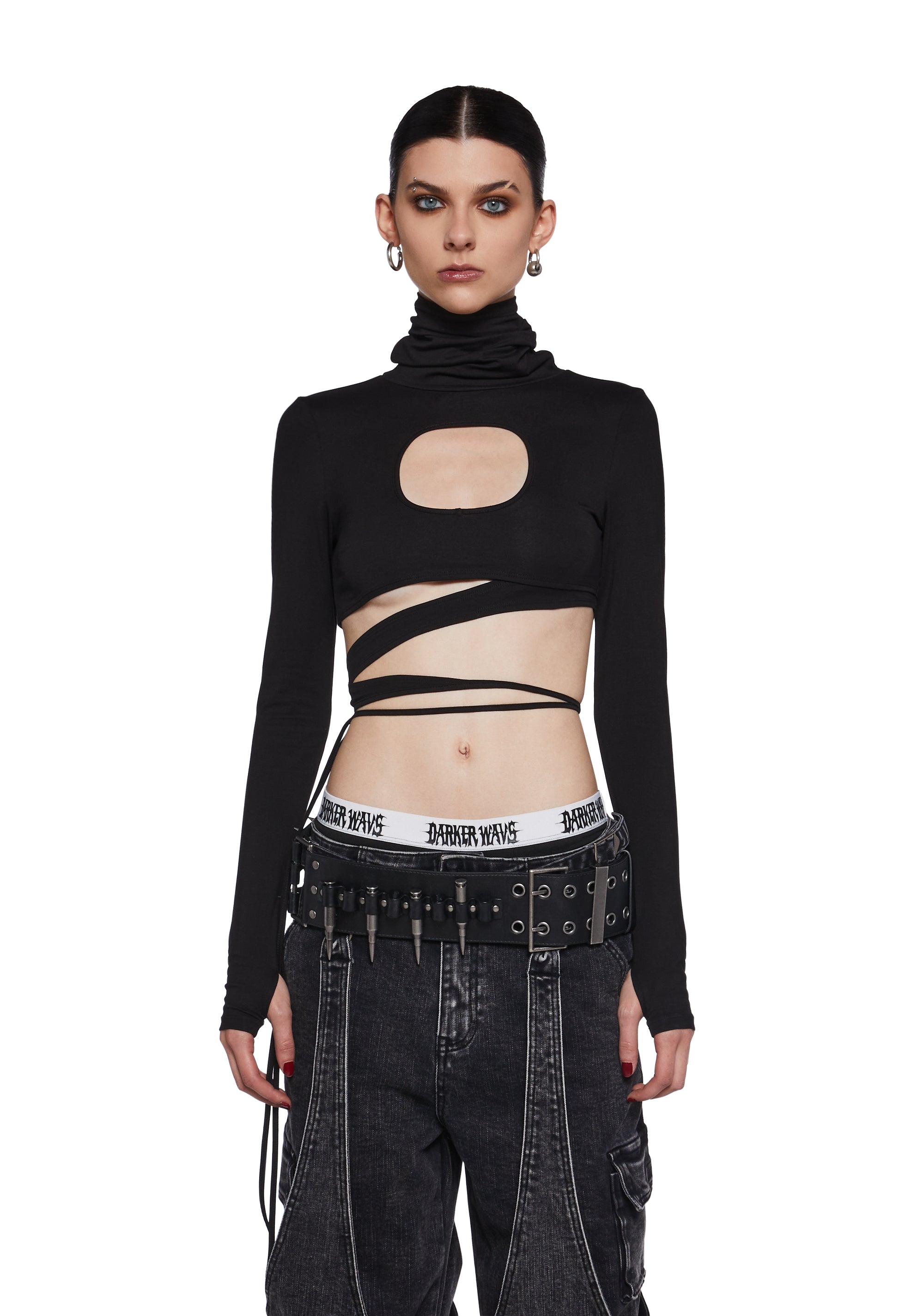 Warp Long Sleeve Wrap Top