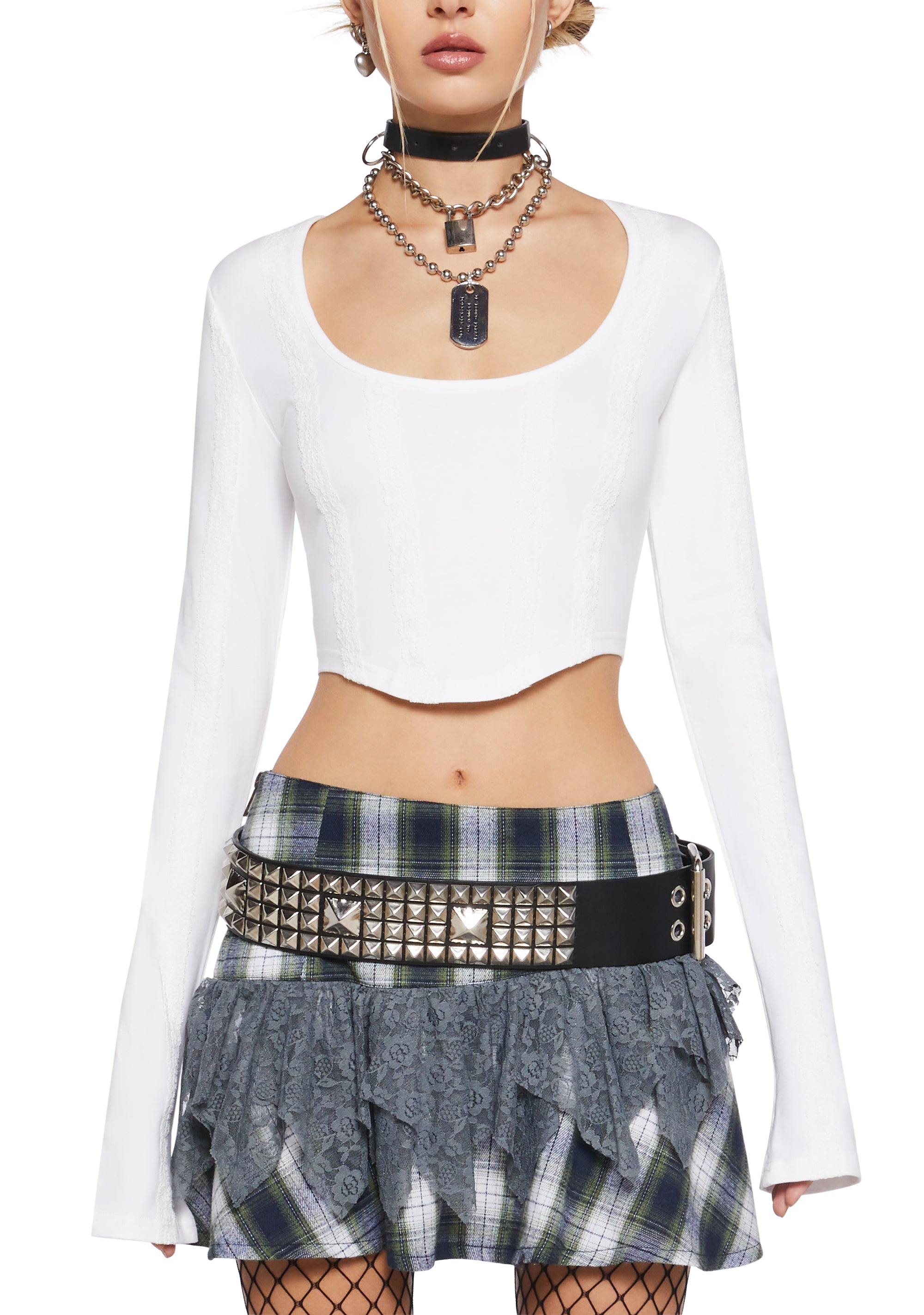 Back Stage Long Sleeve Crop Top - Image 5