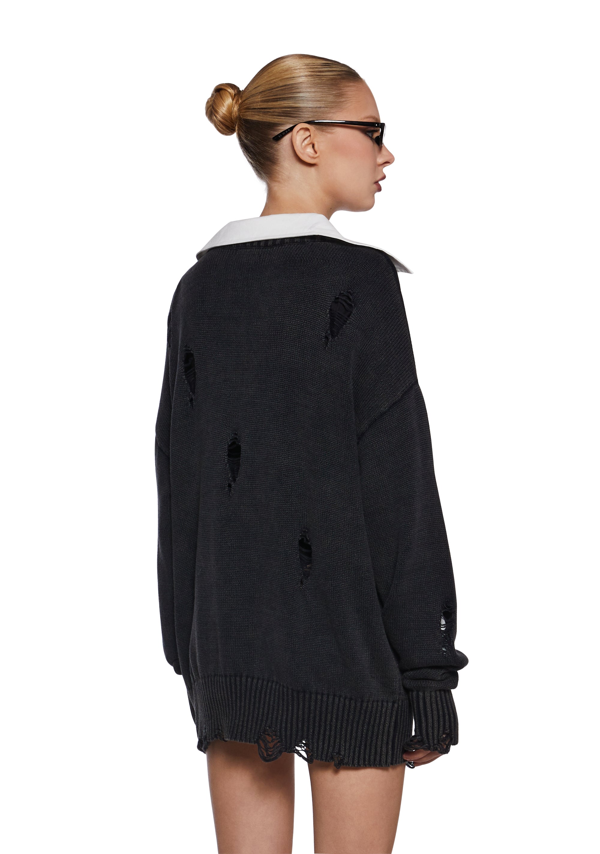 Drama Starter Distressed Sweater - Image 4