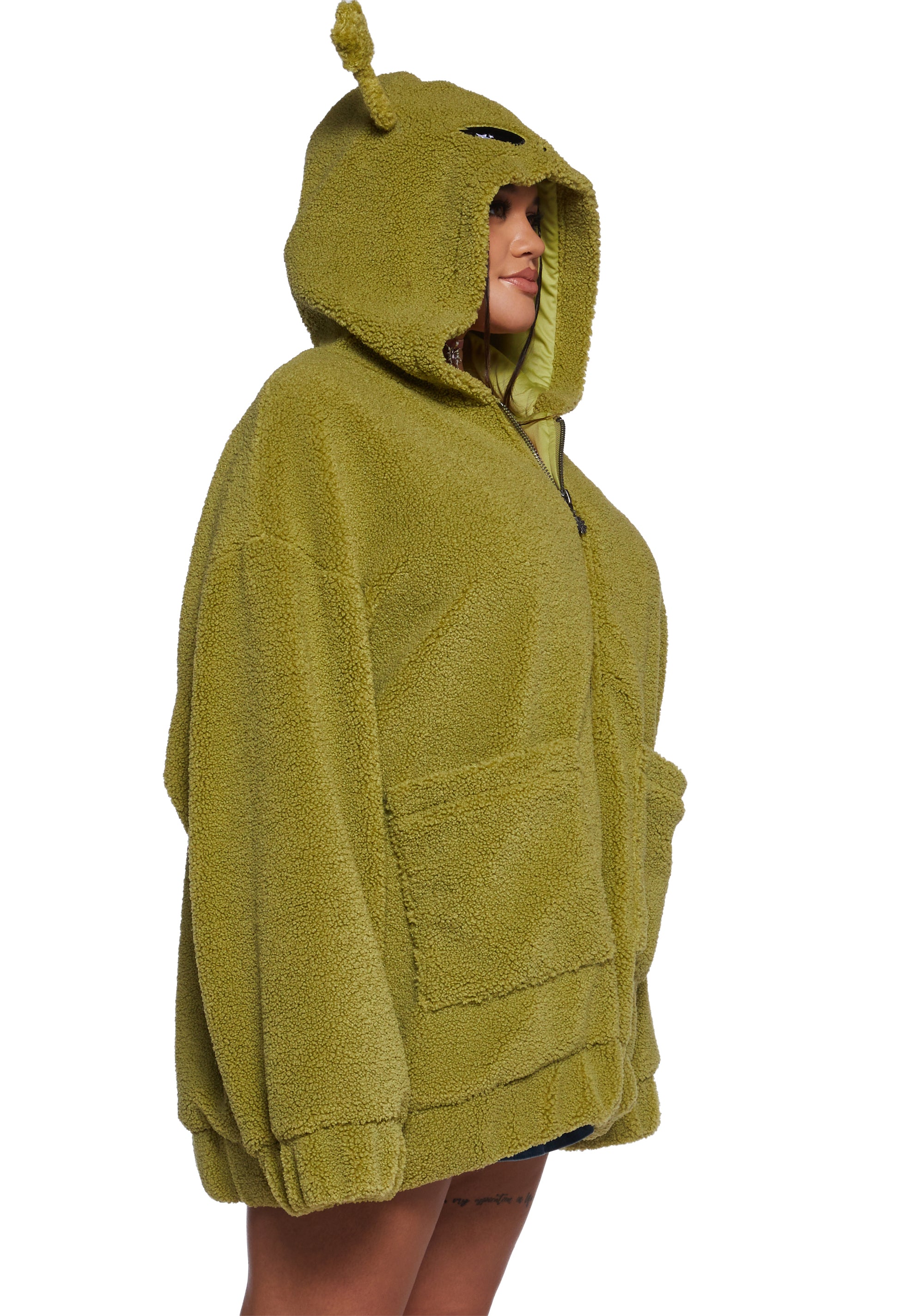 In Your Orbit Hooded Sherpa Jacket - Image 7