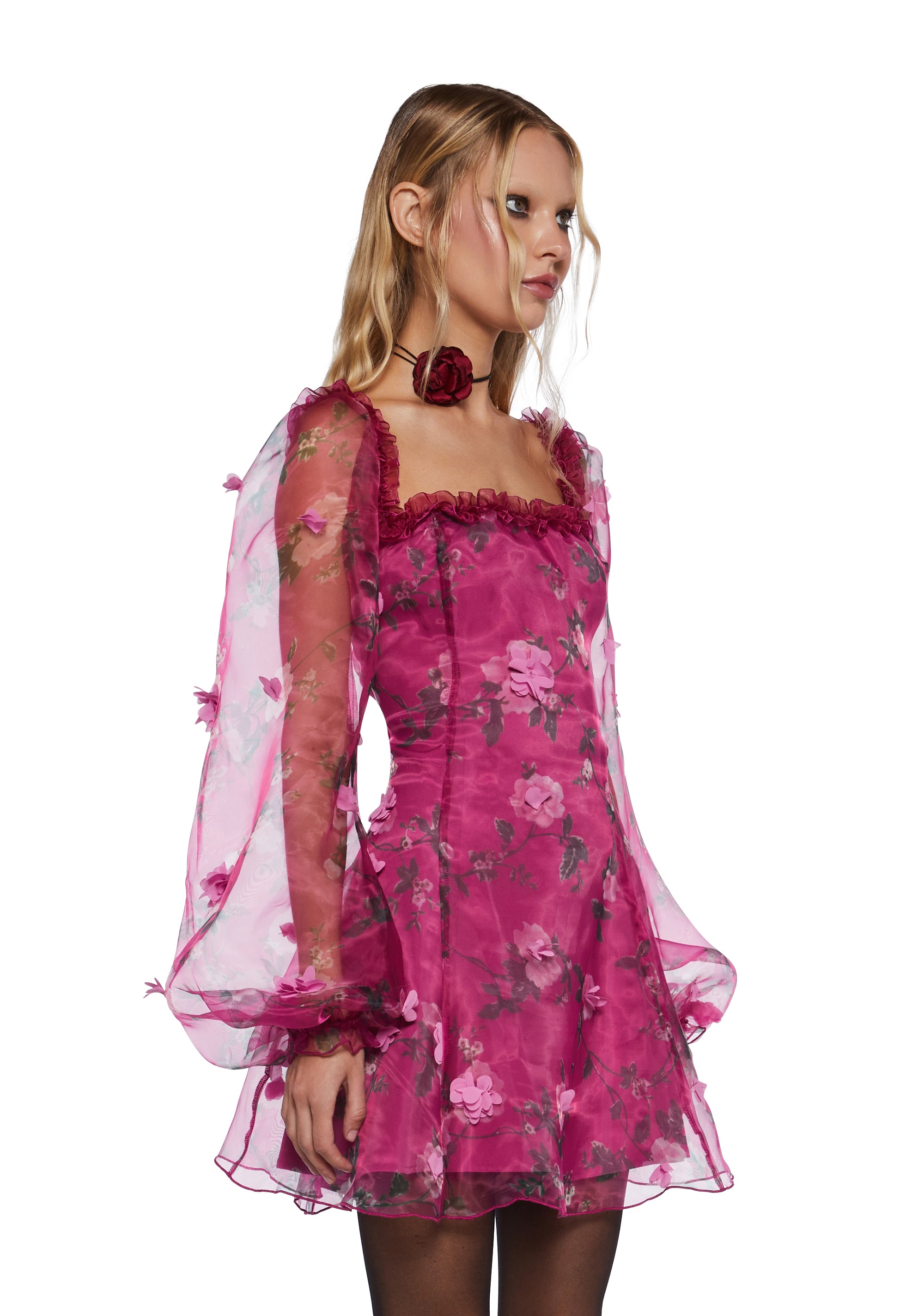 Multiple Proposals Mini Dress - Dark Pink - Image 3