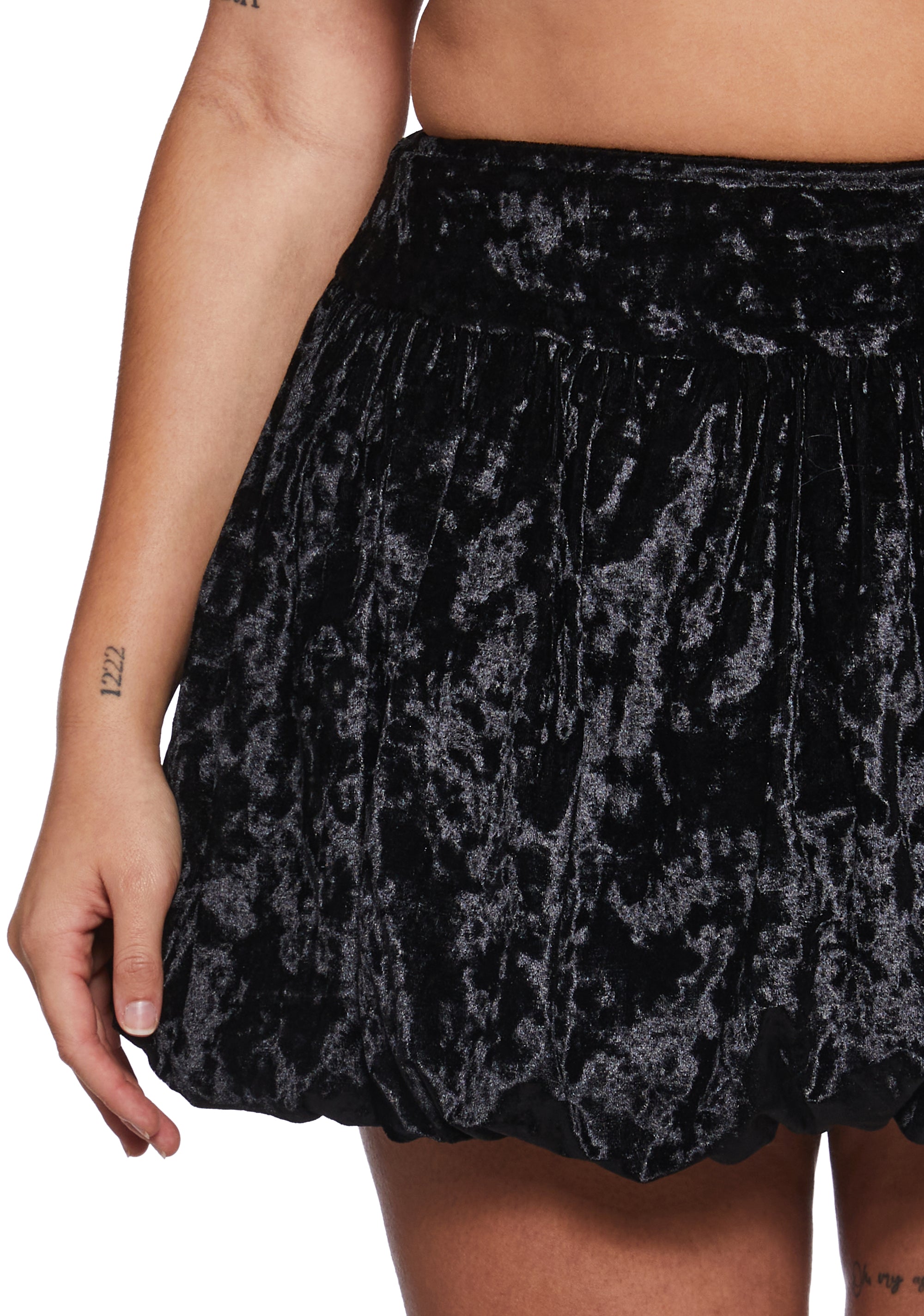 Midnight Crush Bubble Mini Skirt - Image 9