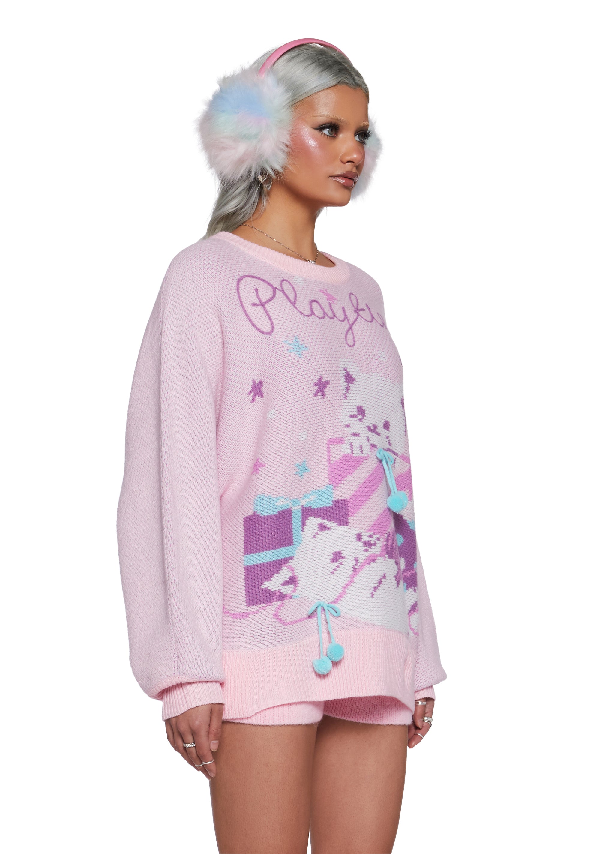 Paws And Surprises Intarsia Sweater - Image 3