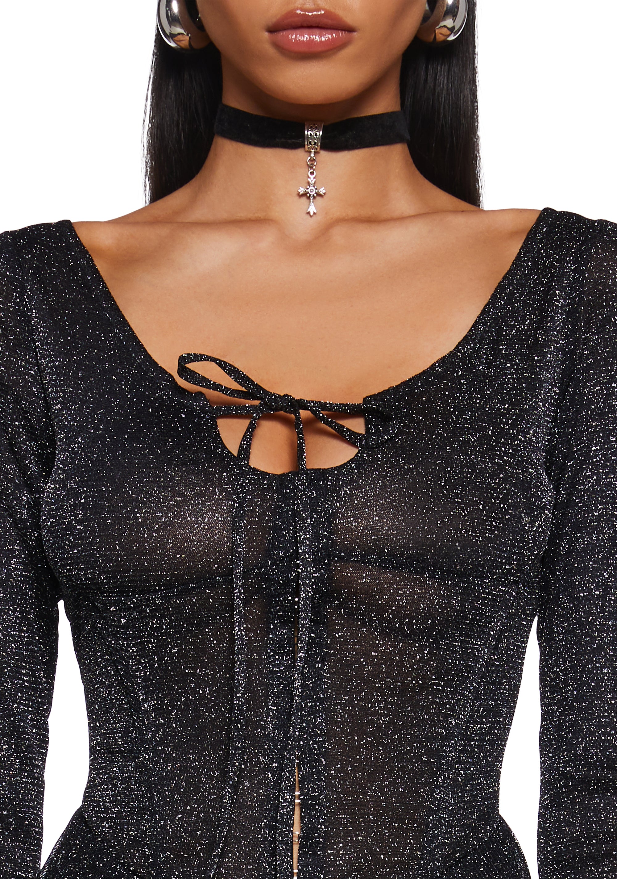 Ball Drop Glitter Playsuit - Image 5