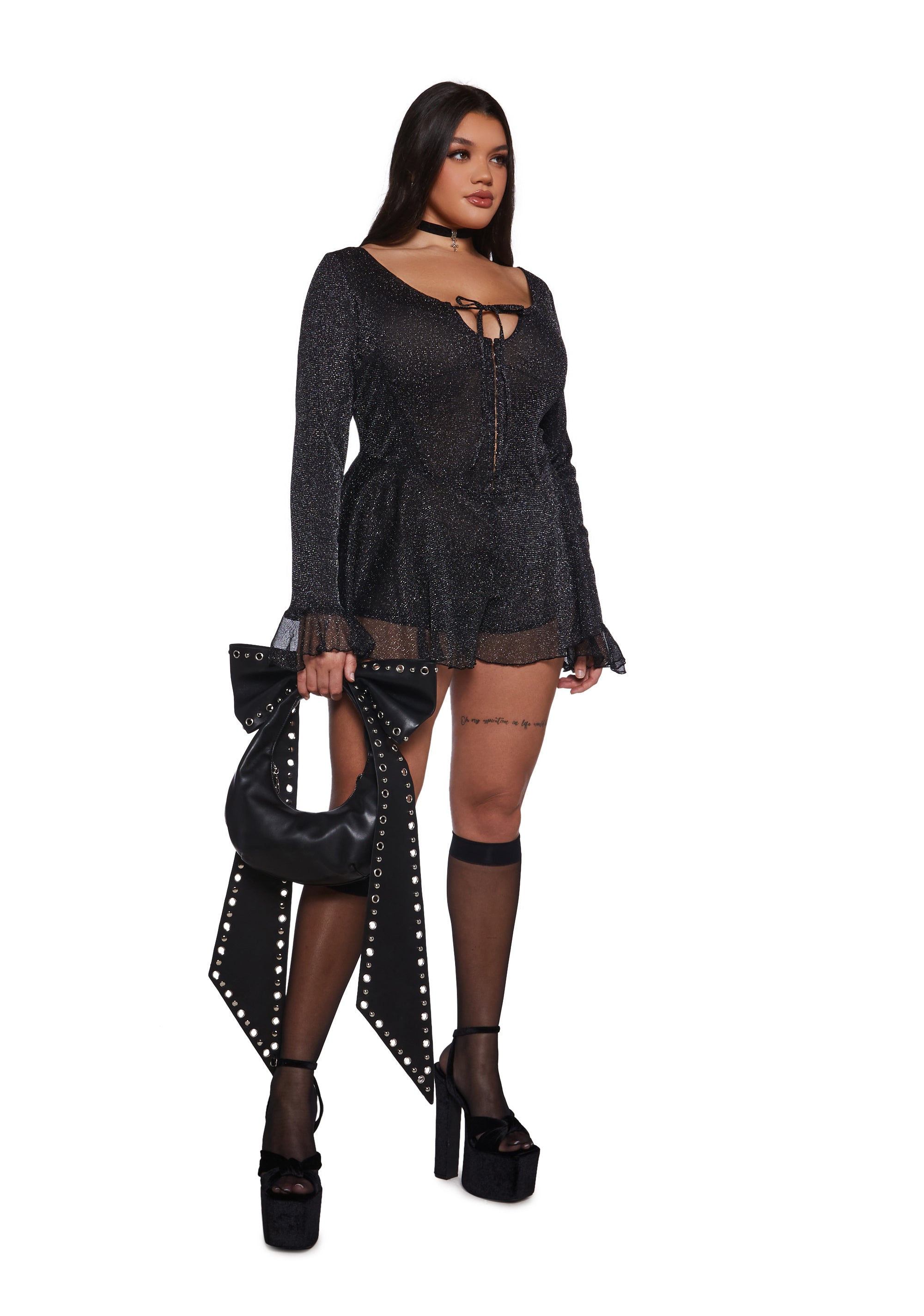 Ball Drop Glitter Playsuit - Image 9