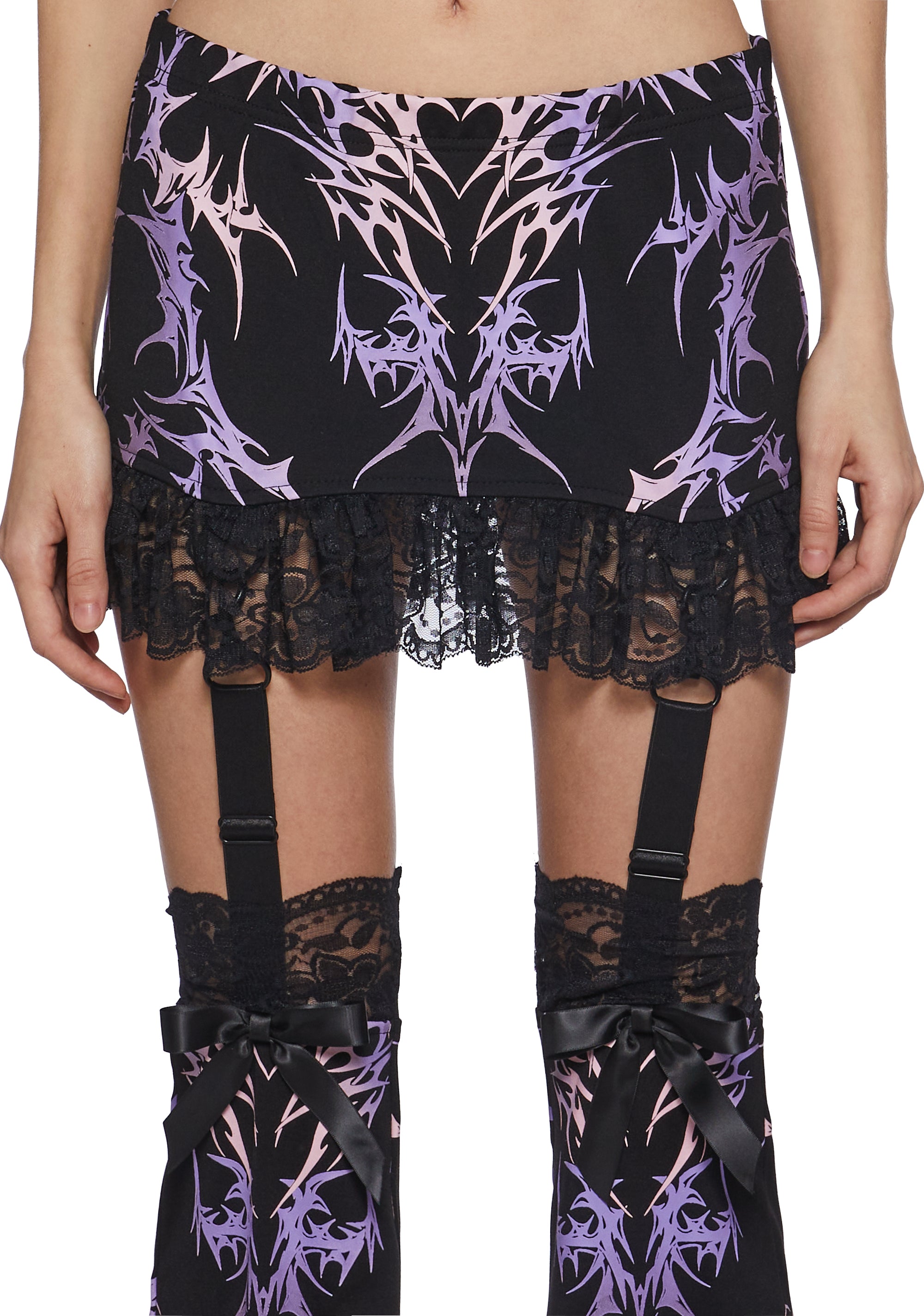 Virtually Lovesick Mini Skirt With Leg Warmers - Image 5