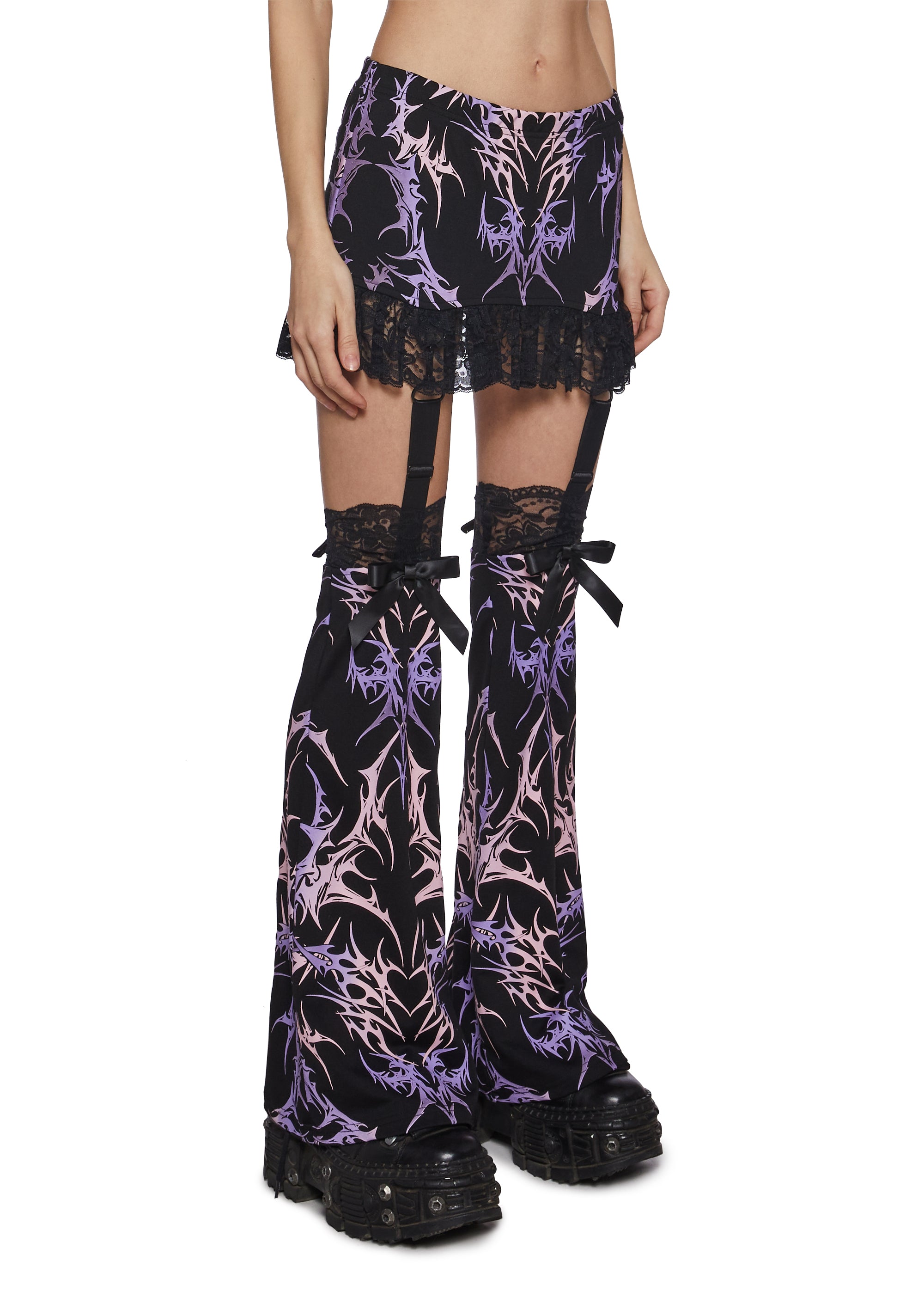 Virtually Lovesick Mini Skirt With Leg Warmers - Image 3