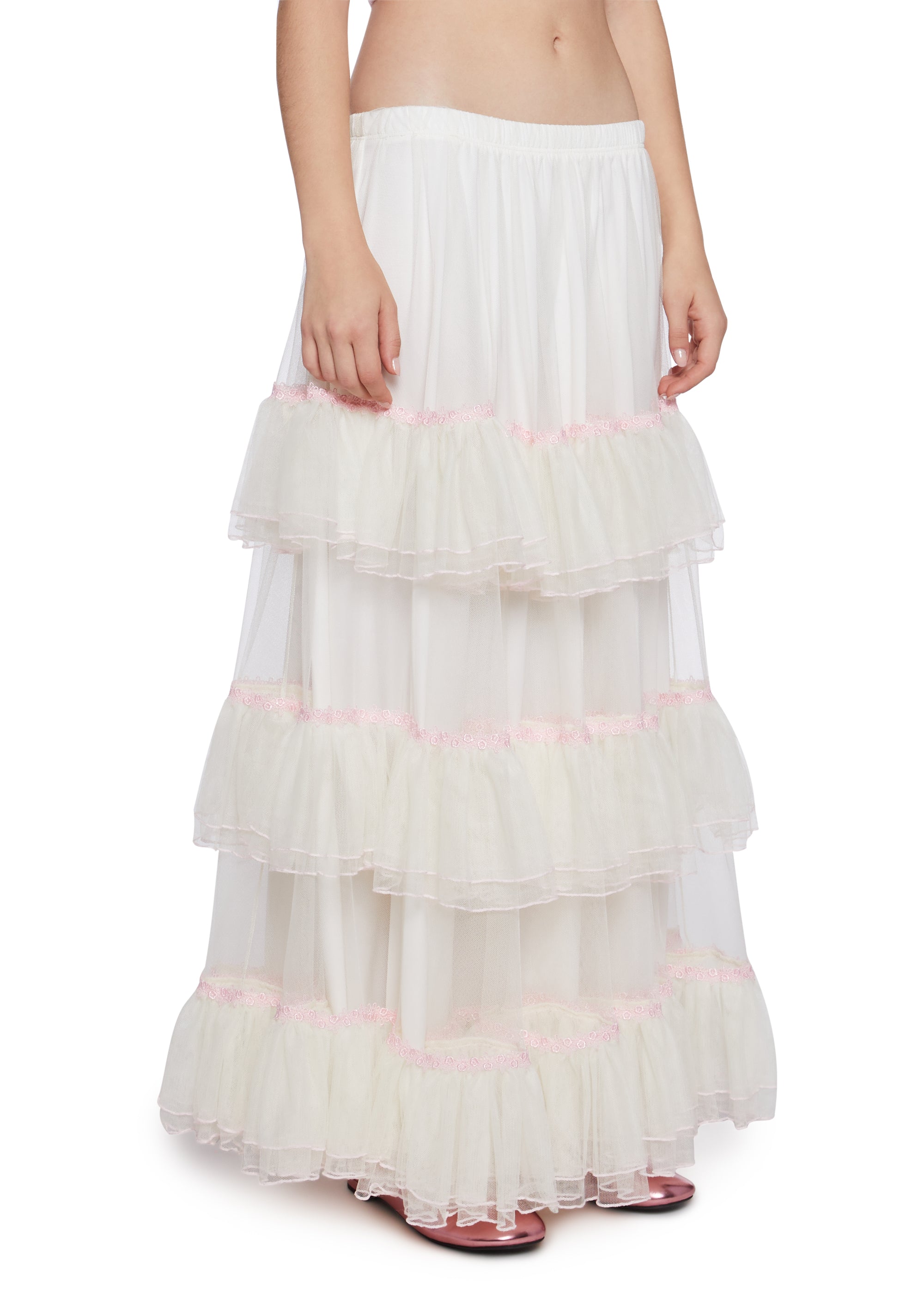 Not Shy Tiered Midi Skirt - Image 3