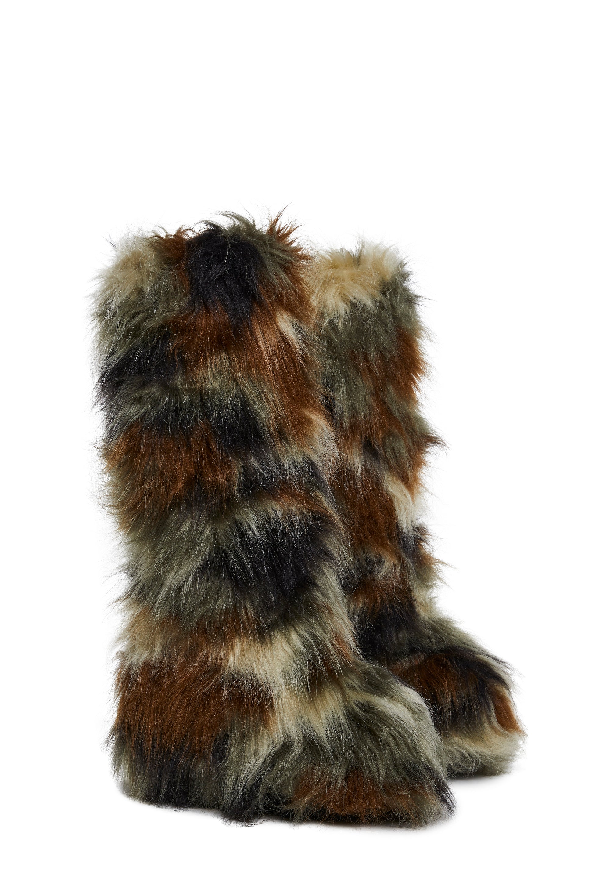 Liquid Rhythm Faux Fur Boots - Camo - Image 3