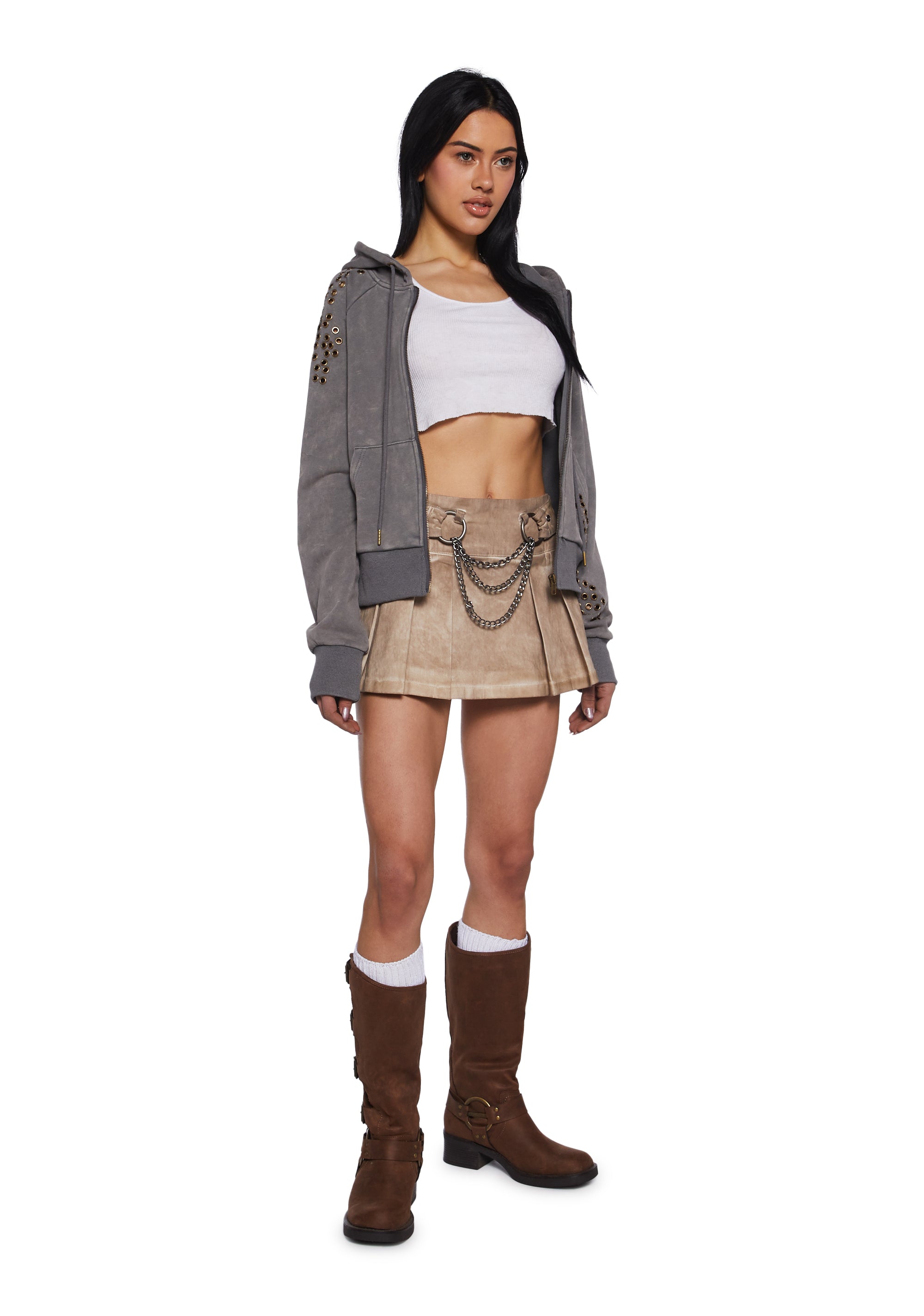 Prep School Rebel Mini Skirt - Image 2