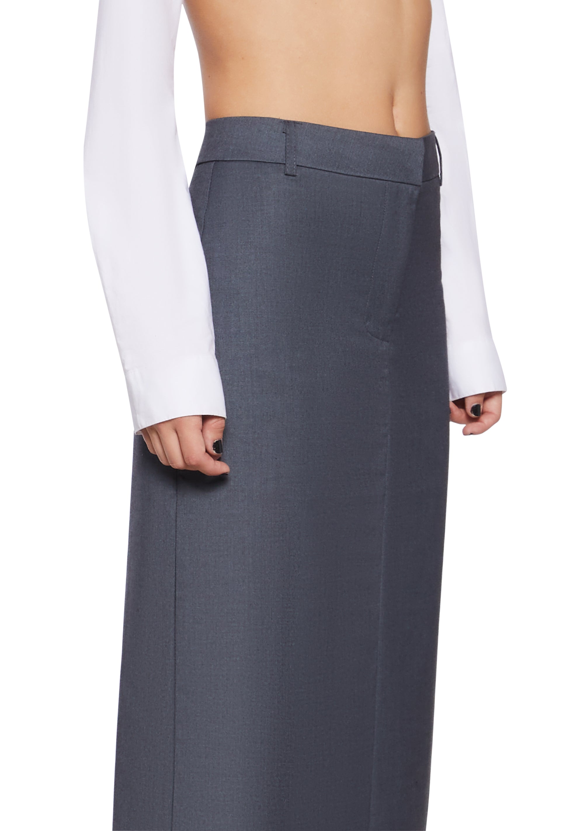 Executive Suite Maxi Skirt - Gray - Image 5