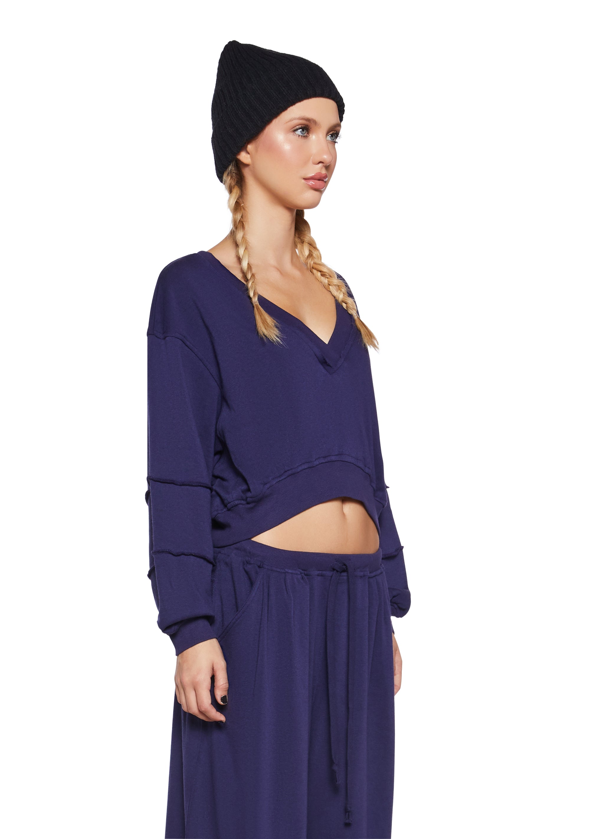Chic Chill V-Neck Sweatshirt - Image 3