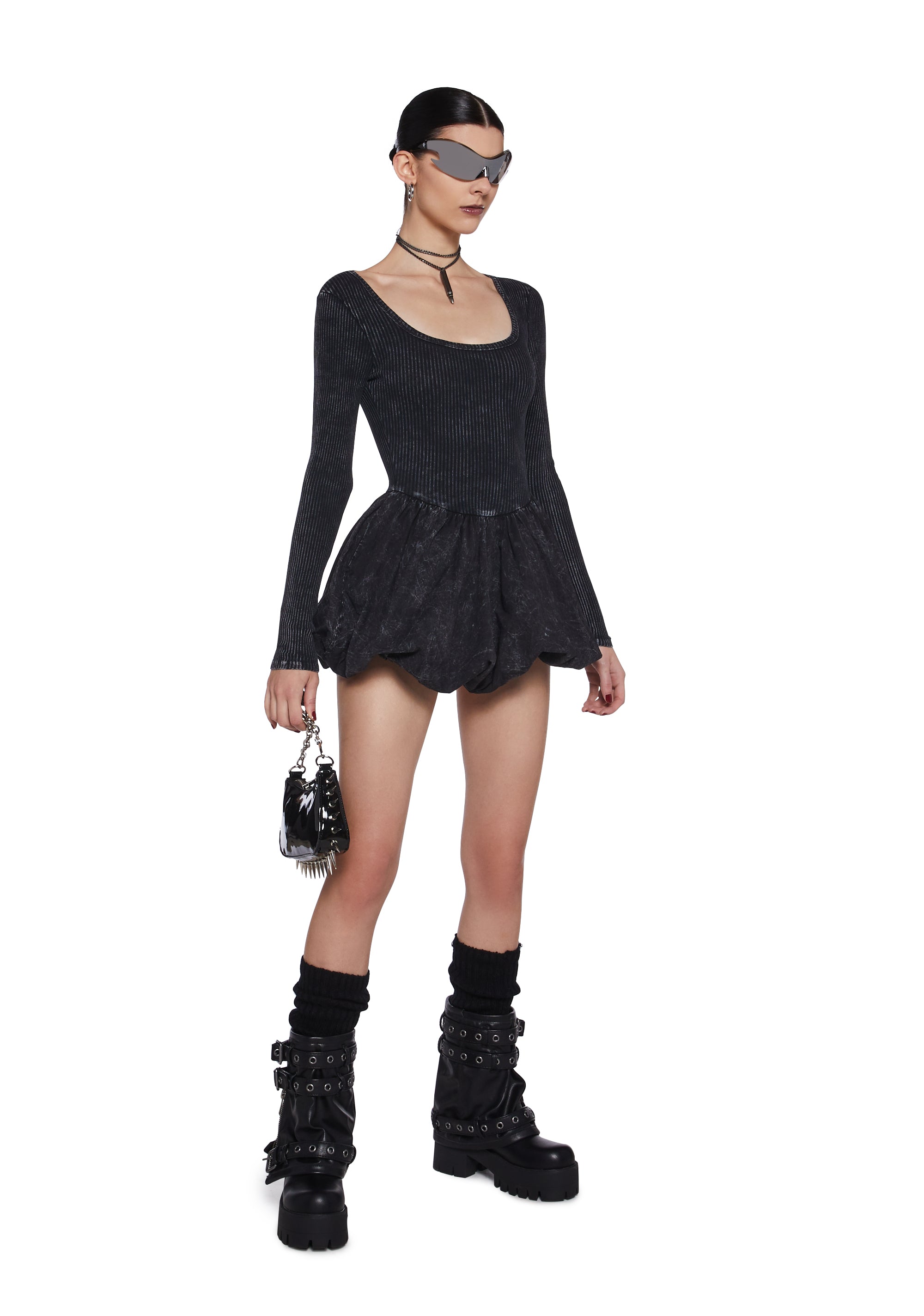 Mixed Music Fit N’ Flare Dress - Black - Image 2
