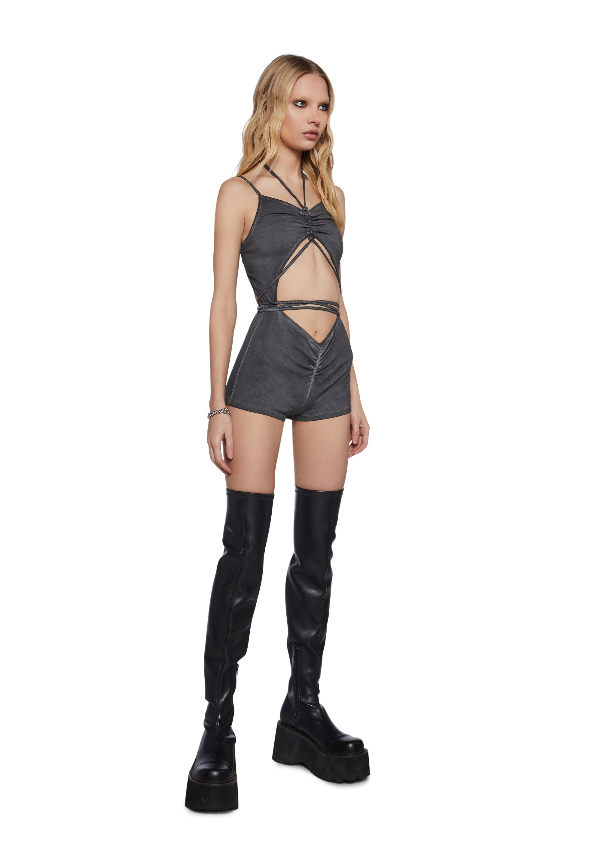 Chord Cut Out Romper - Image 2