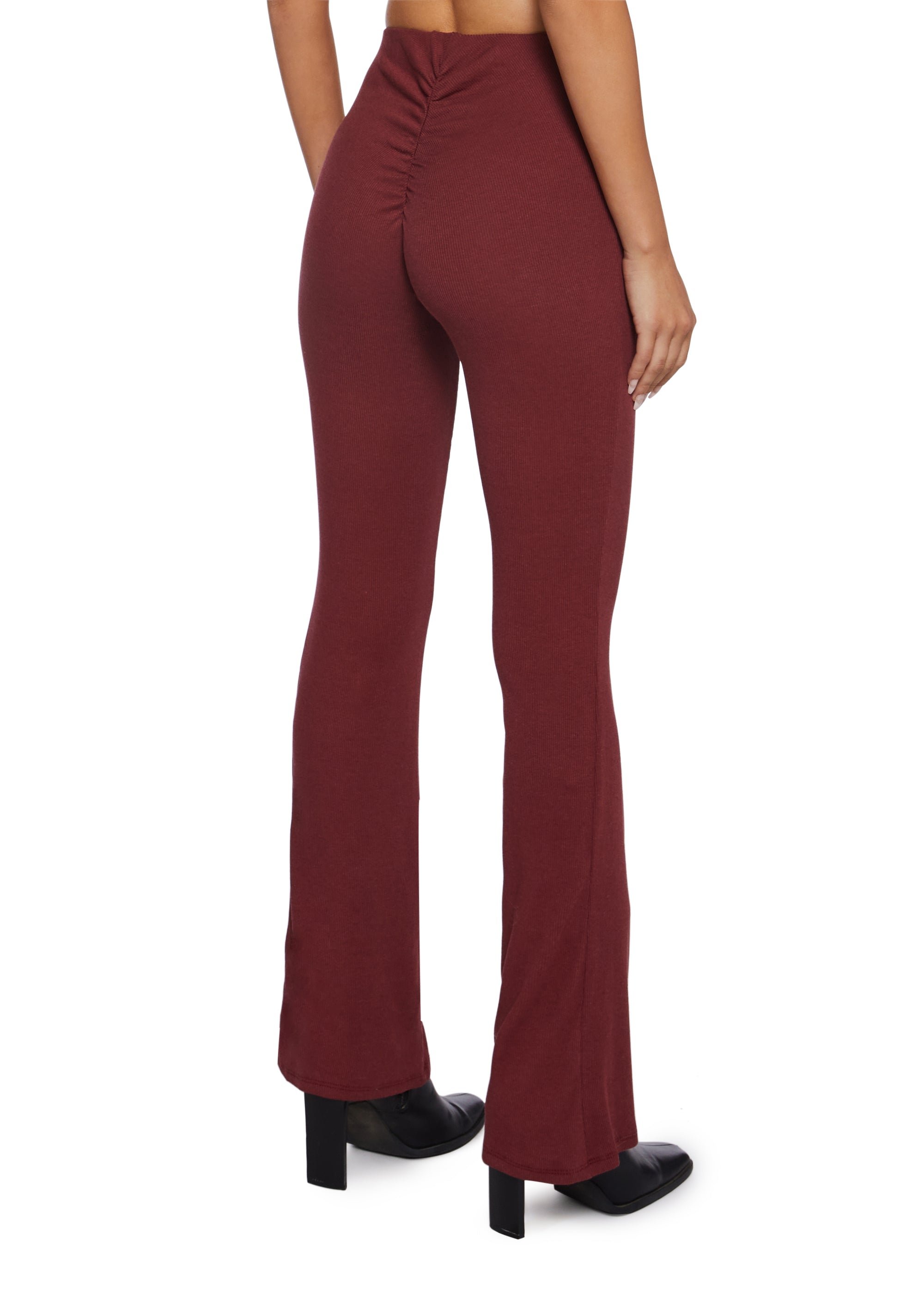 There’S No Other Flare Pants - Dark Red - Image 4