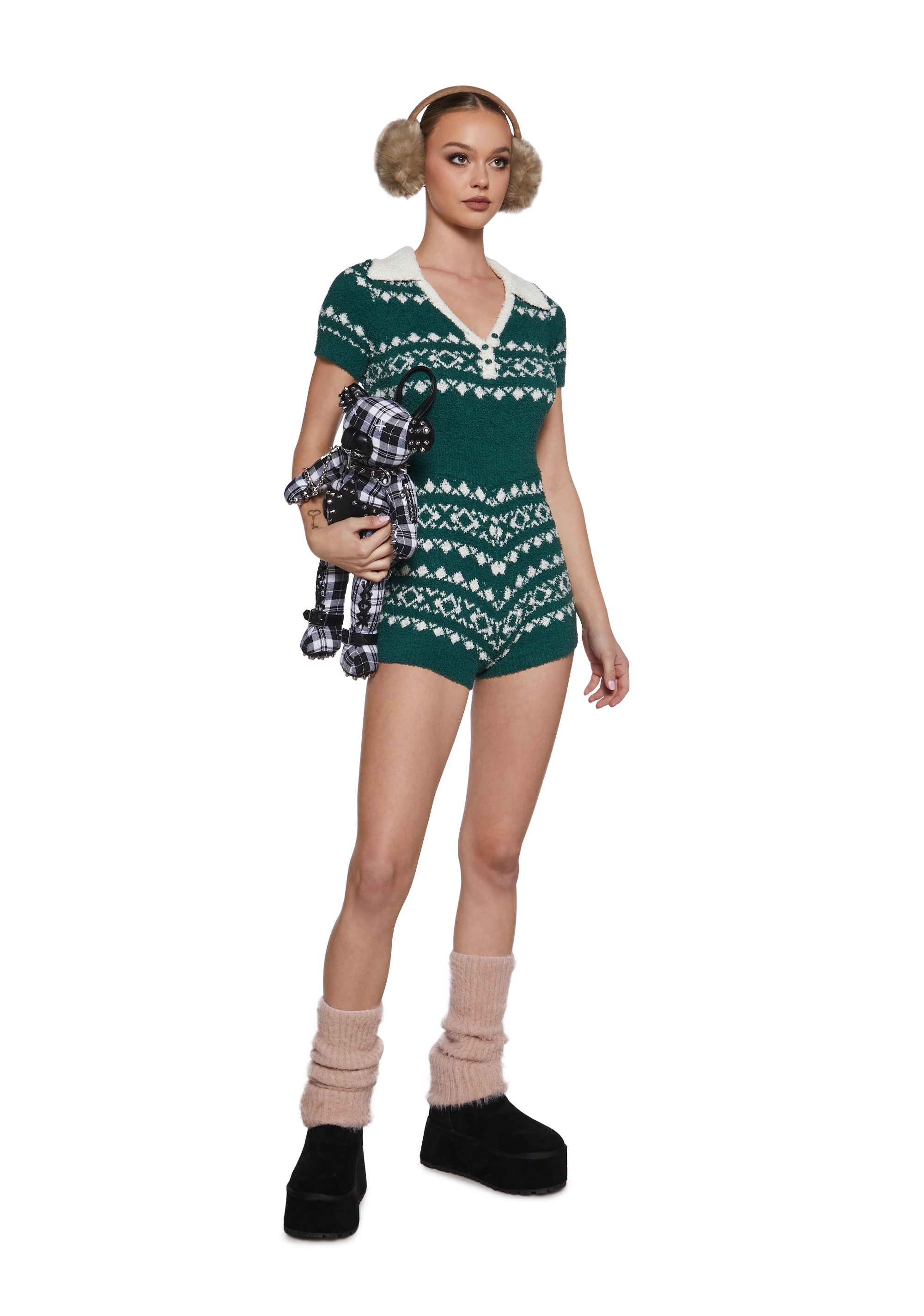 Chalet Dreams Fuzzy Romper - Image 2