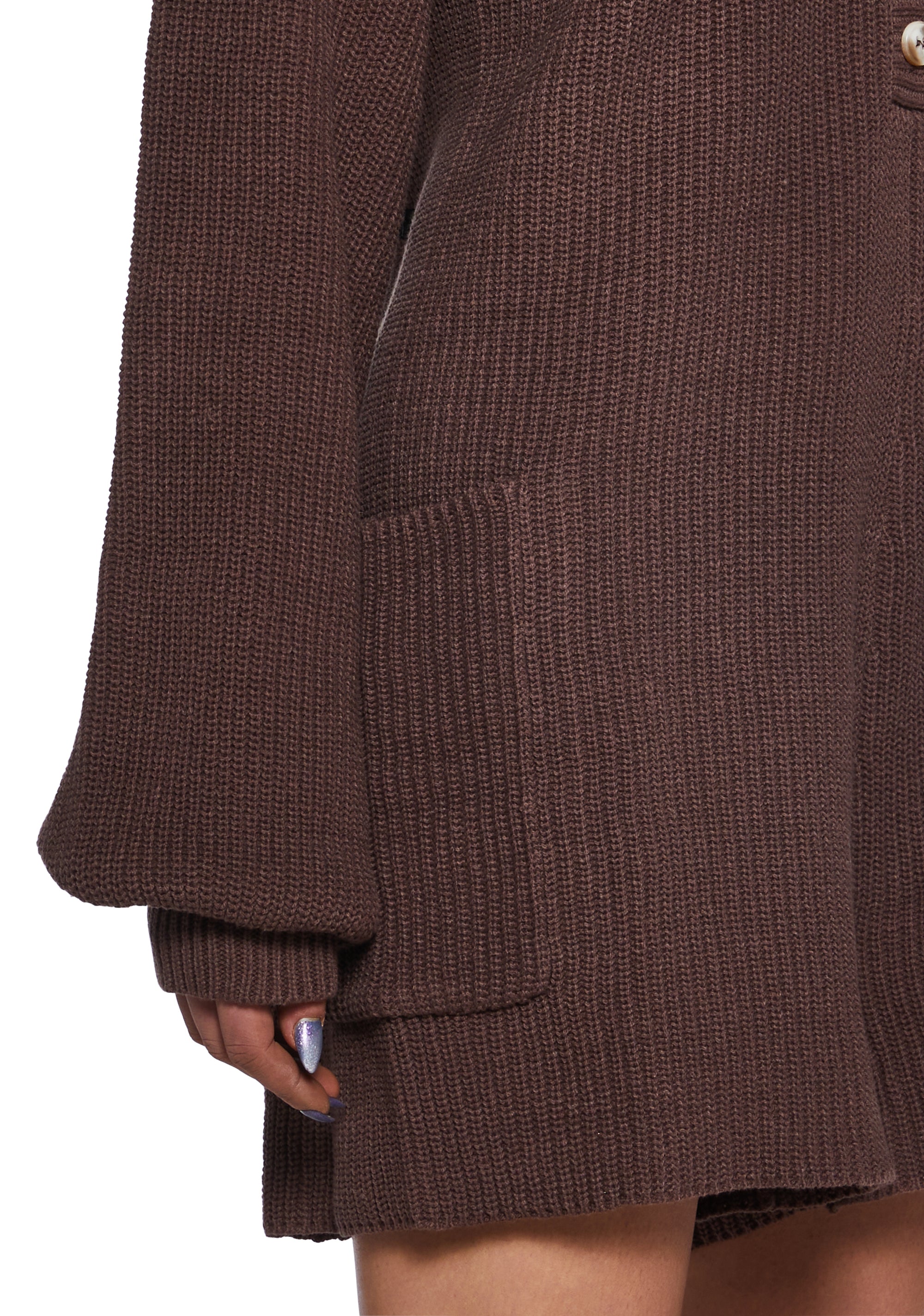Cozy Weekends Knit Romper - Brown - Image 5