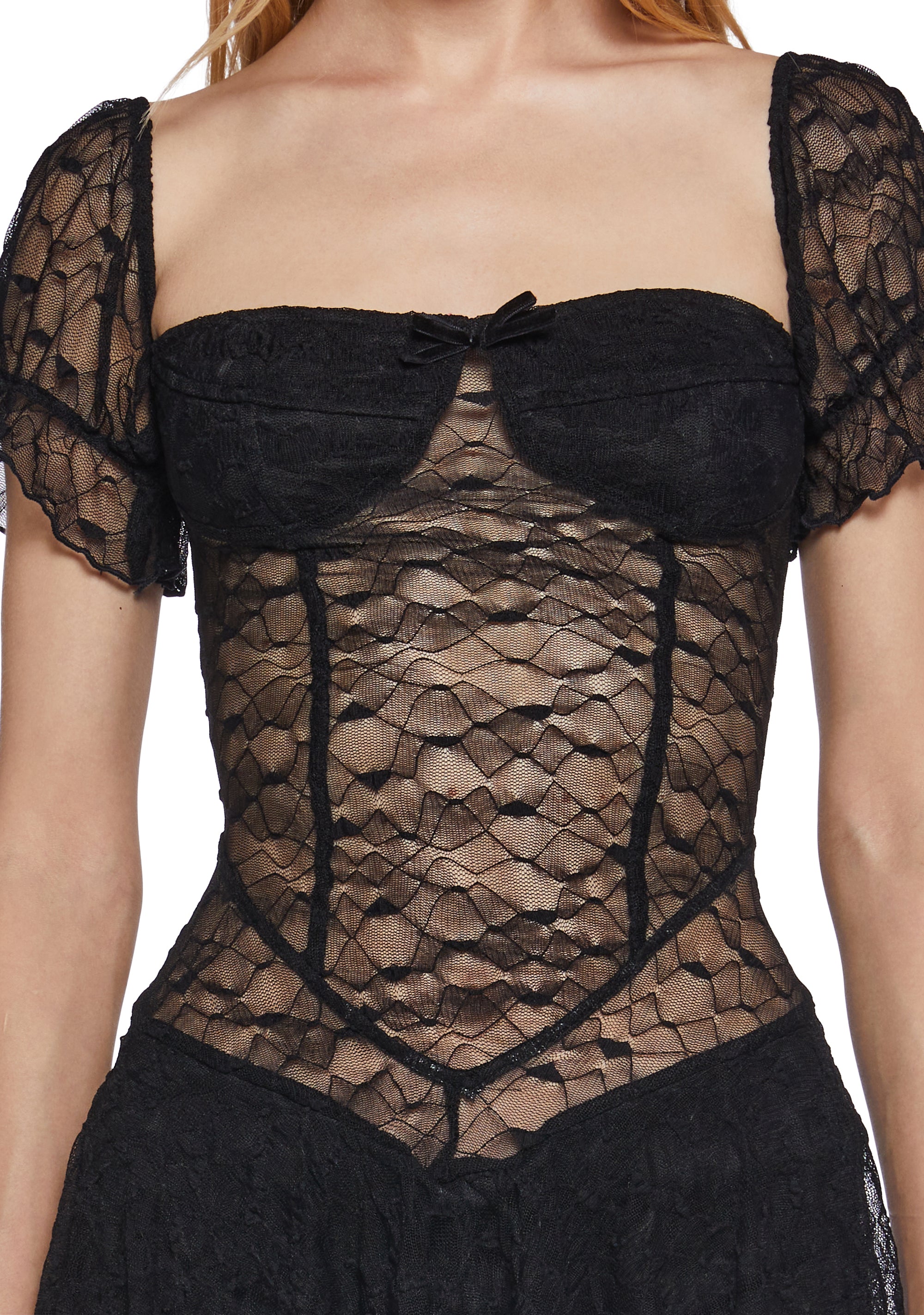 Crushes And Dreams Lace Dress - Black - Image 5