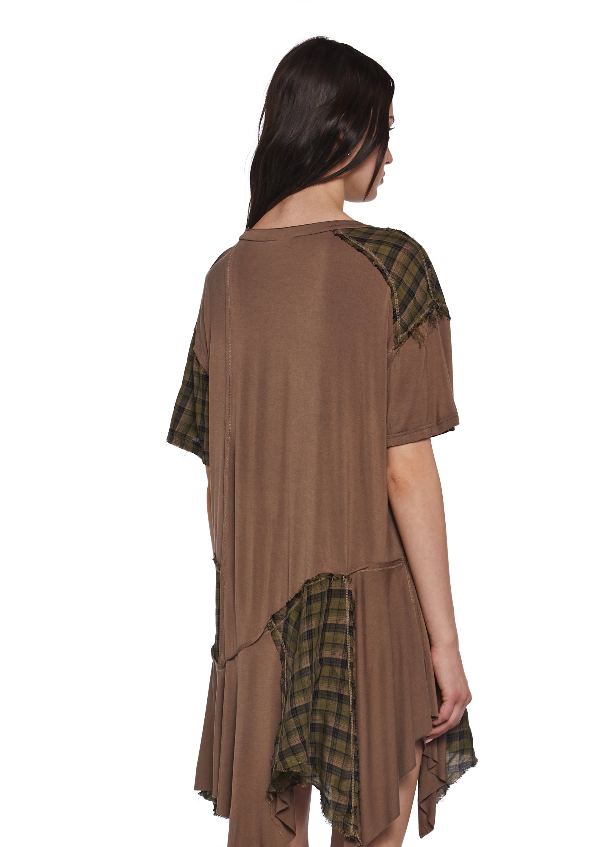 Punk Rebel Baby Doll Dress - Brown - Image 4