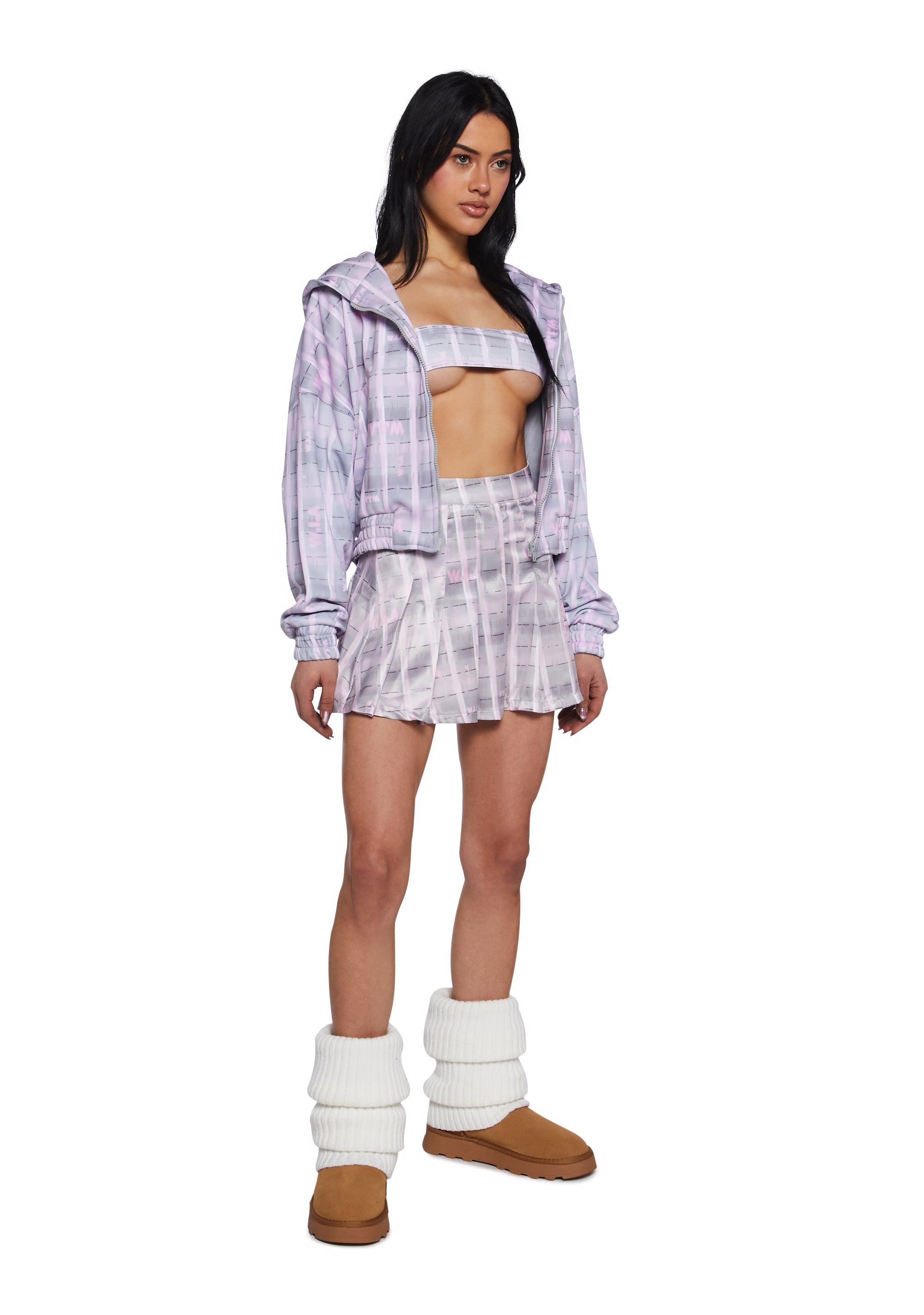 Erlang Pleated Mini Skirt - Image 2