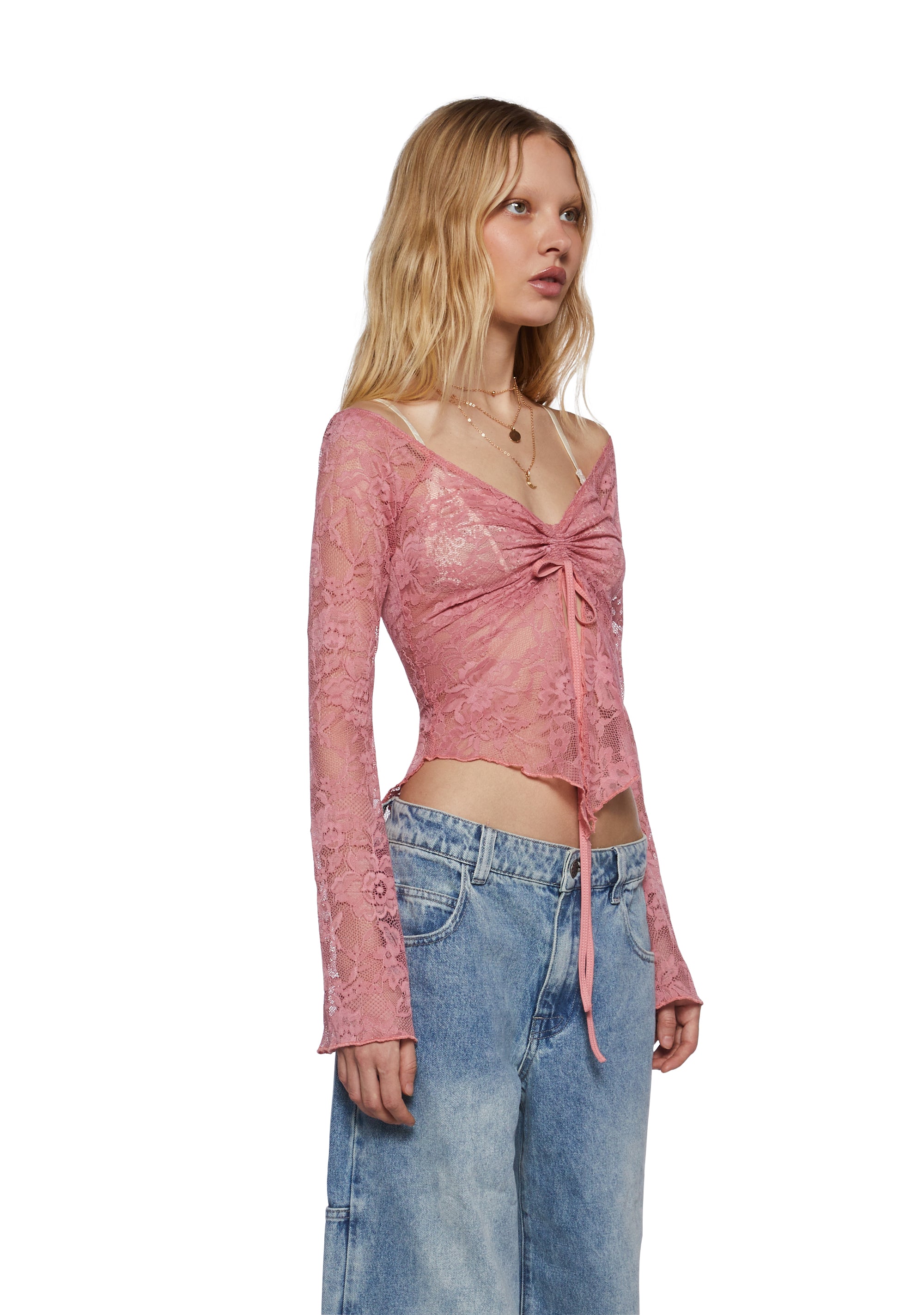 Call It Dreaming Long Sleeve Top - Pink - Image 3