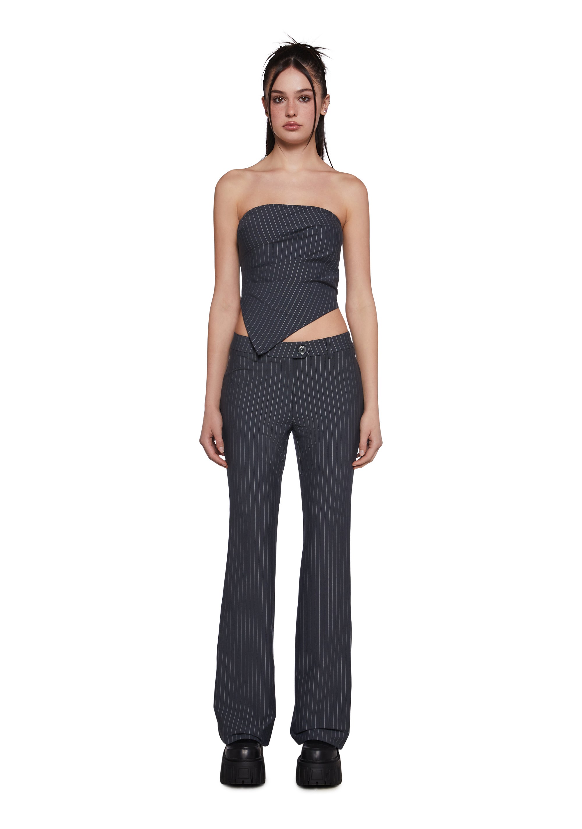 Business Last Pants Set - Gray