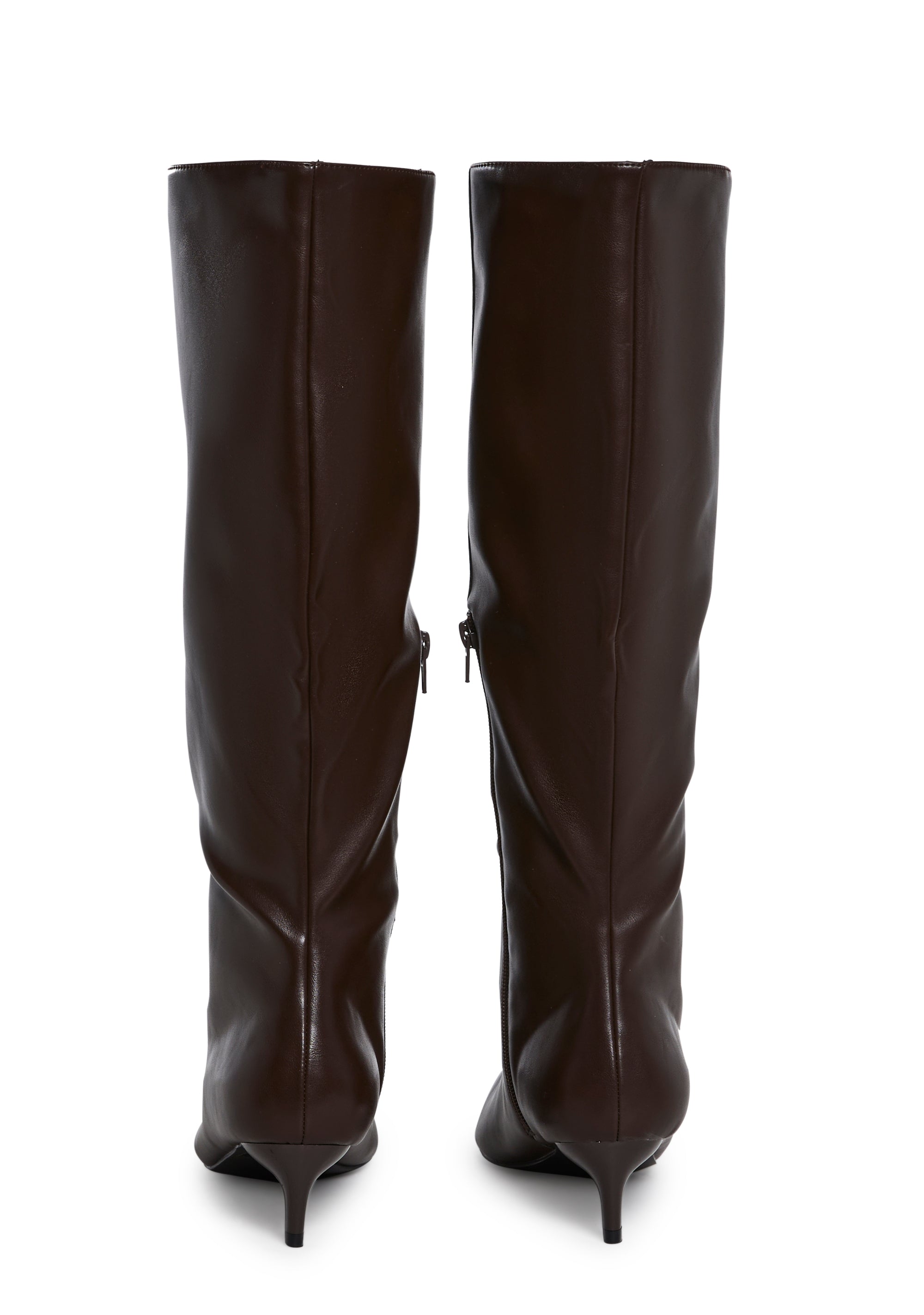 Elegant Tactics Knee High Boots - Brown - Image 4