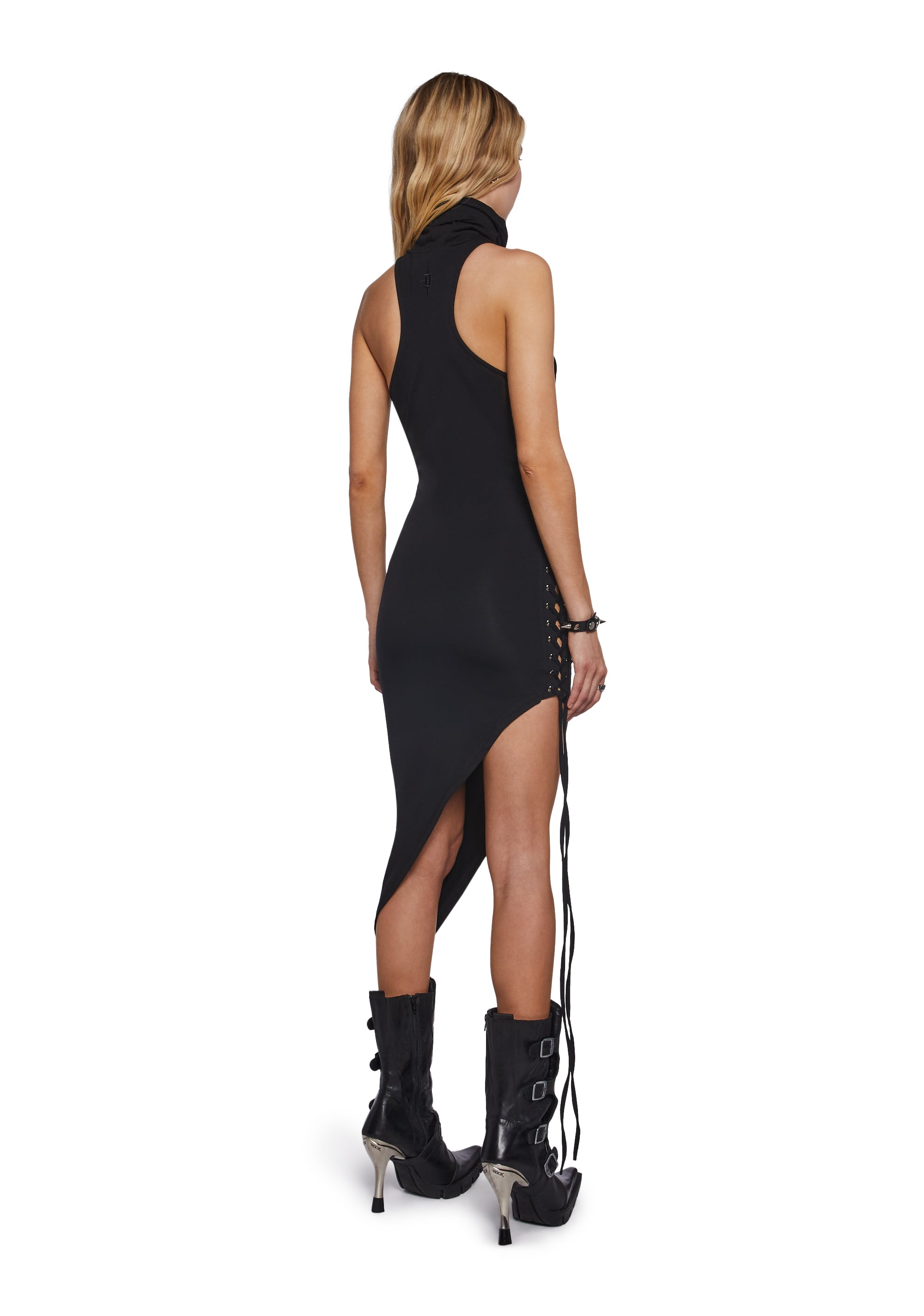 Ambient Lace-Up Midi Dress - Image 4
