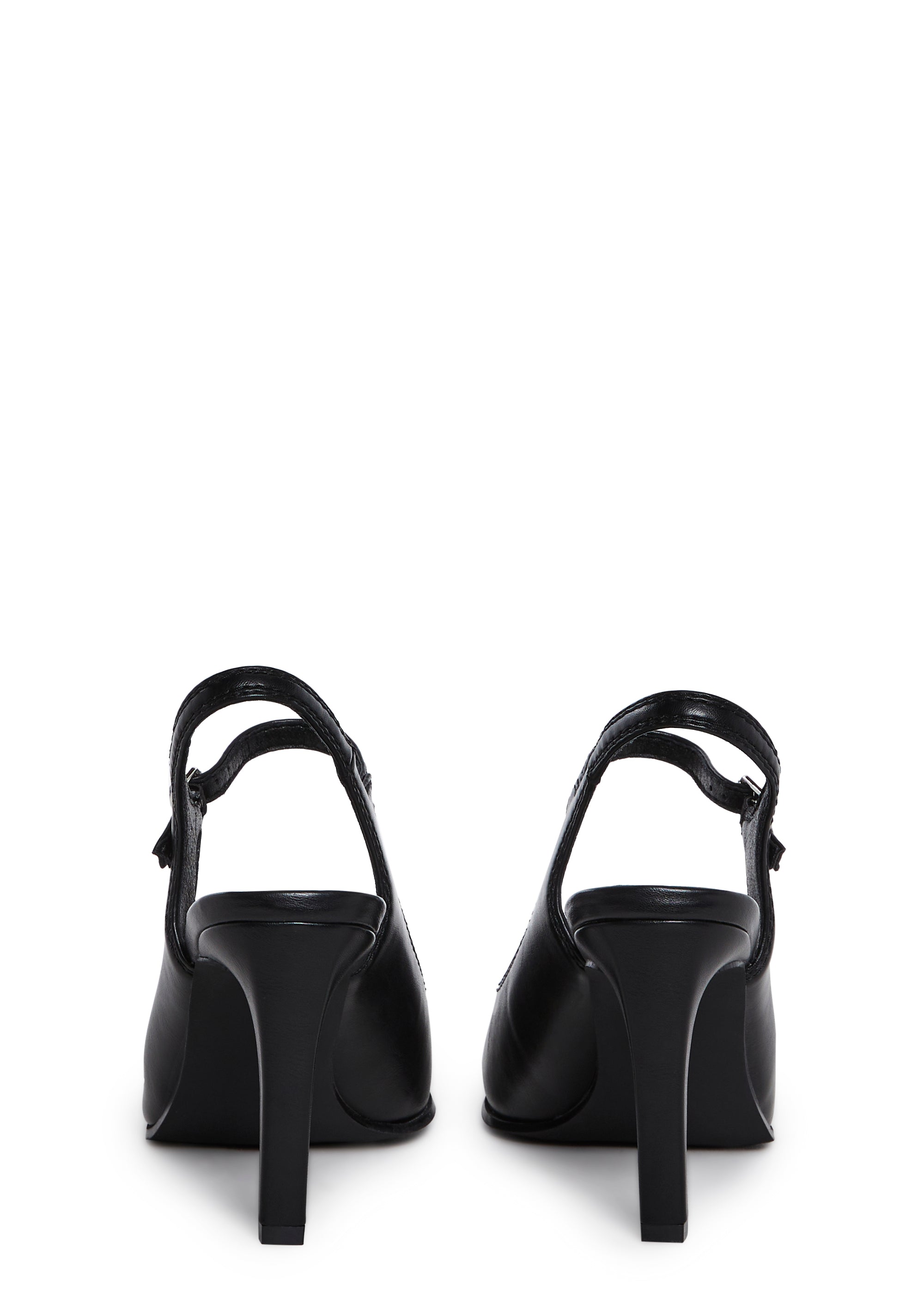 Preppy At Heart Pointed Toe Heels - Black - Image 4