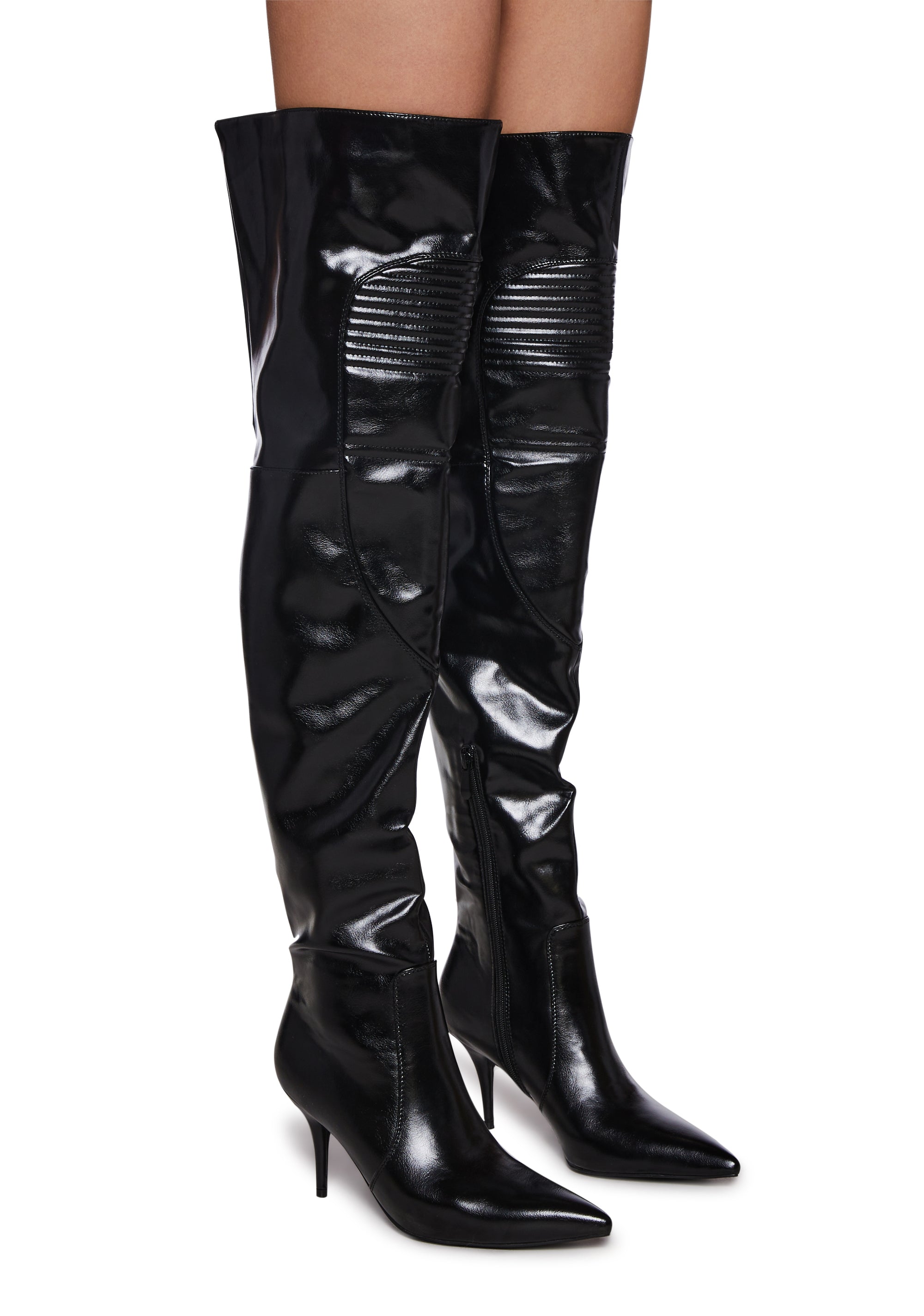 Tiernan Racer Thigh High Boots - Image 3
