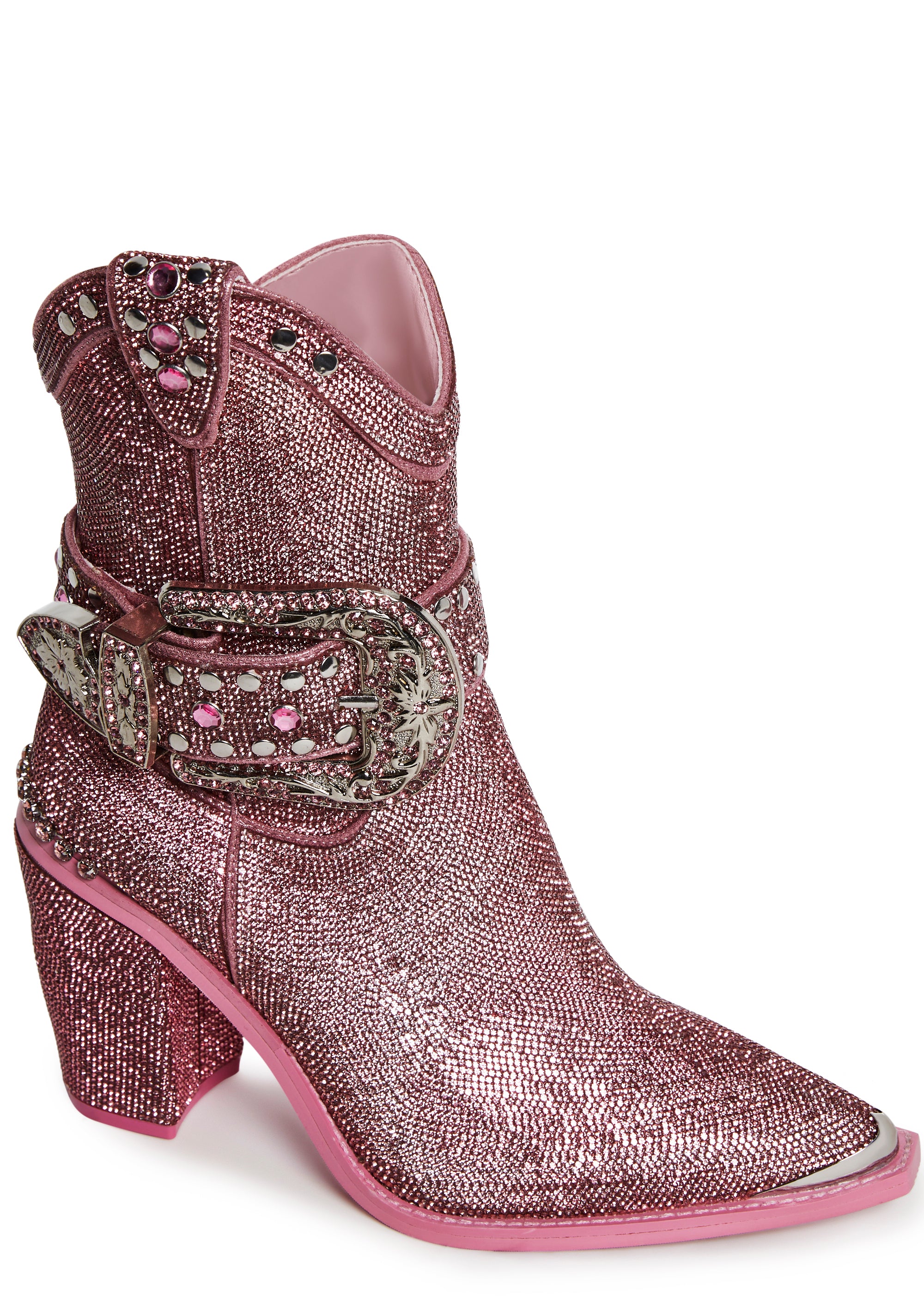 Alternative view of Sharp Sheriff Shine Cowboy Boots - Pink