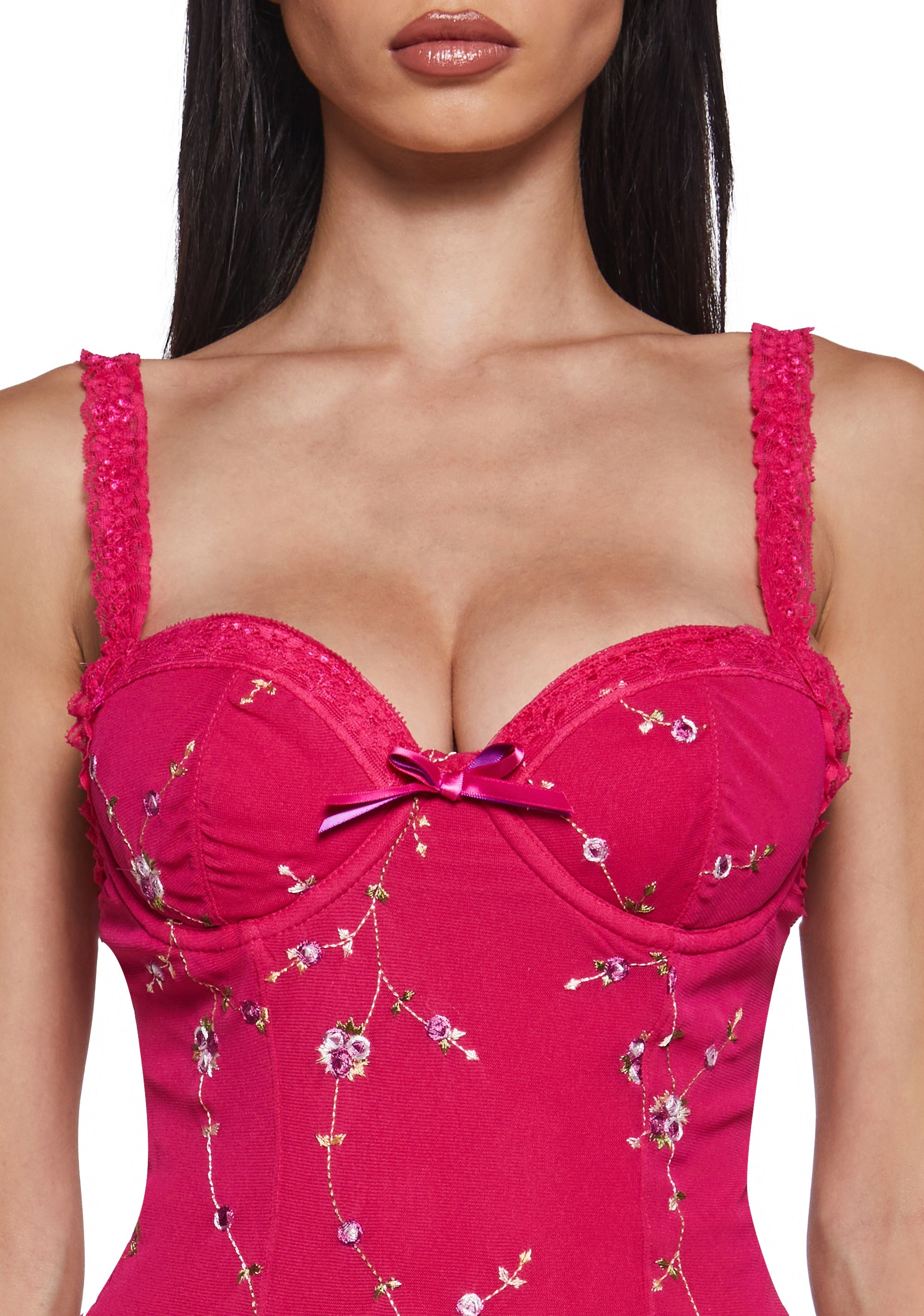 I'm Baby Mini Slip Dress - Dark Pink - Image 5