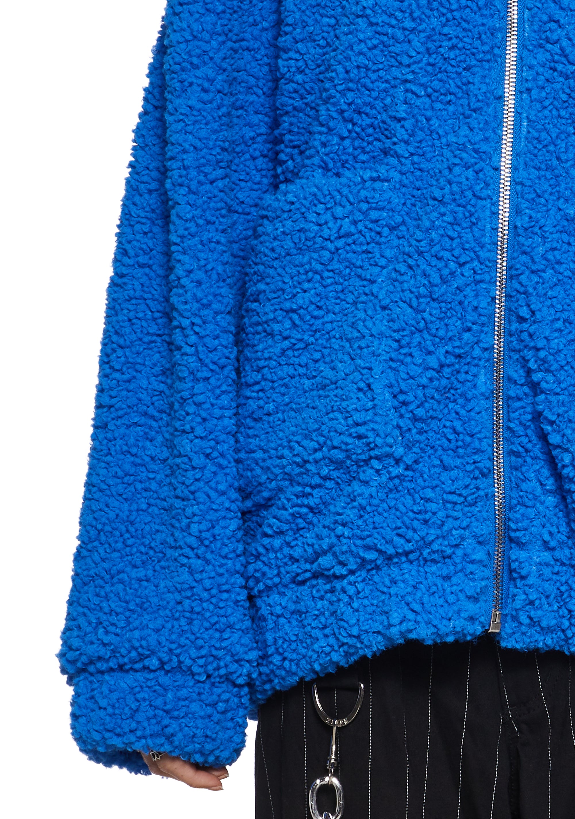 Azure Blissful Misery Hooded Sherpa Jacket - Image 6