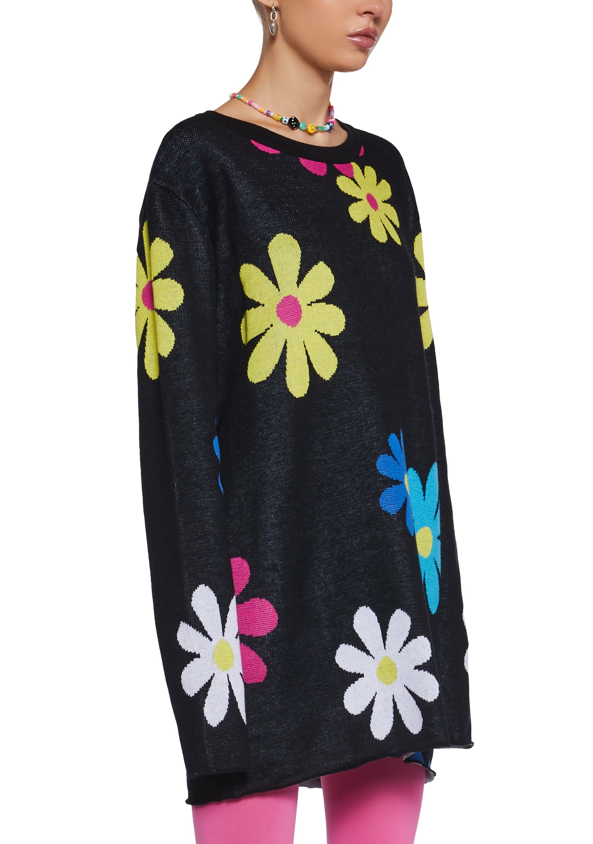 Flower Power Intarsia Sweater - Image 5