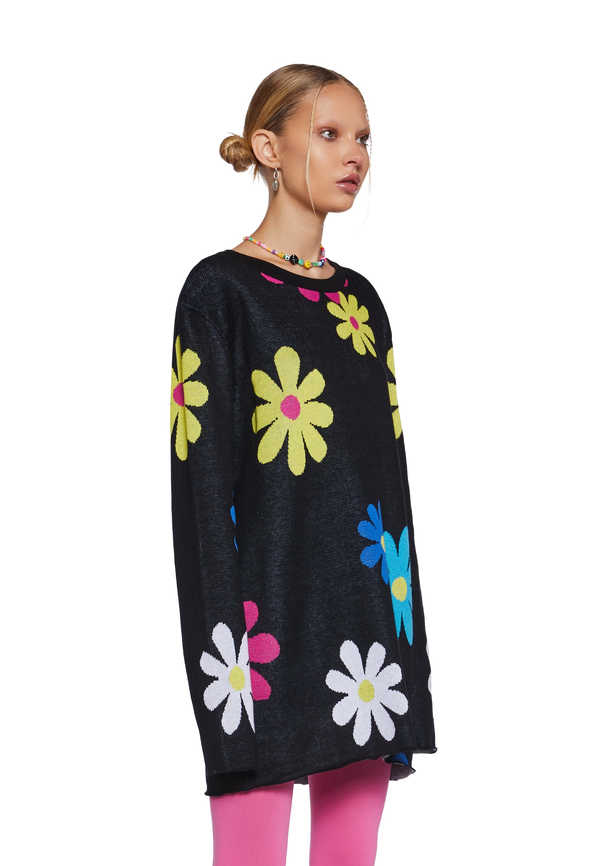 Flower Power Intarsia Sweater - Image 3