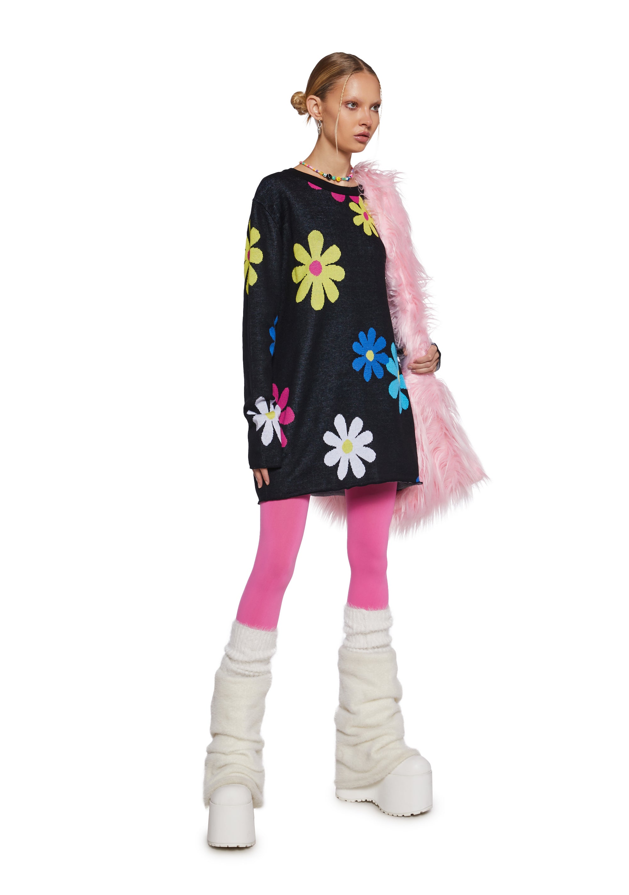 Flower Power Intarsia Sweater - Image 2