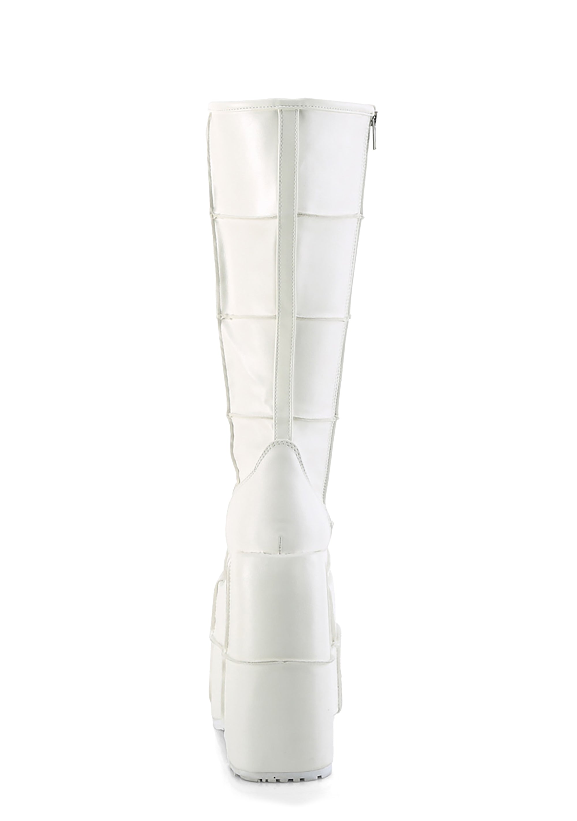 White Stack Platform Boots - Image 5