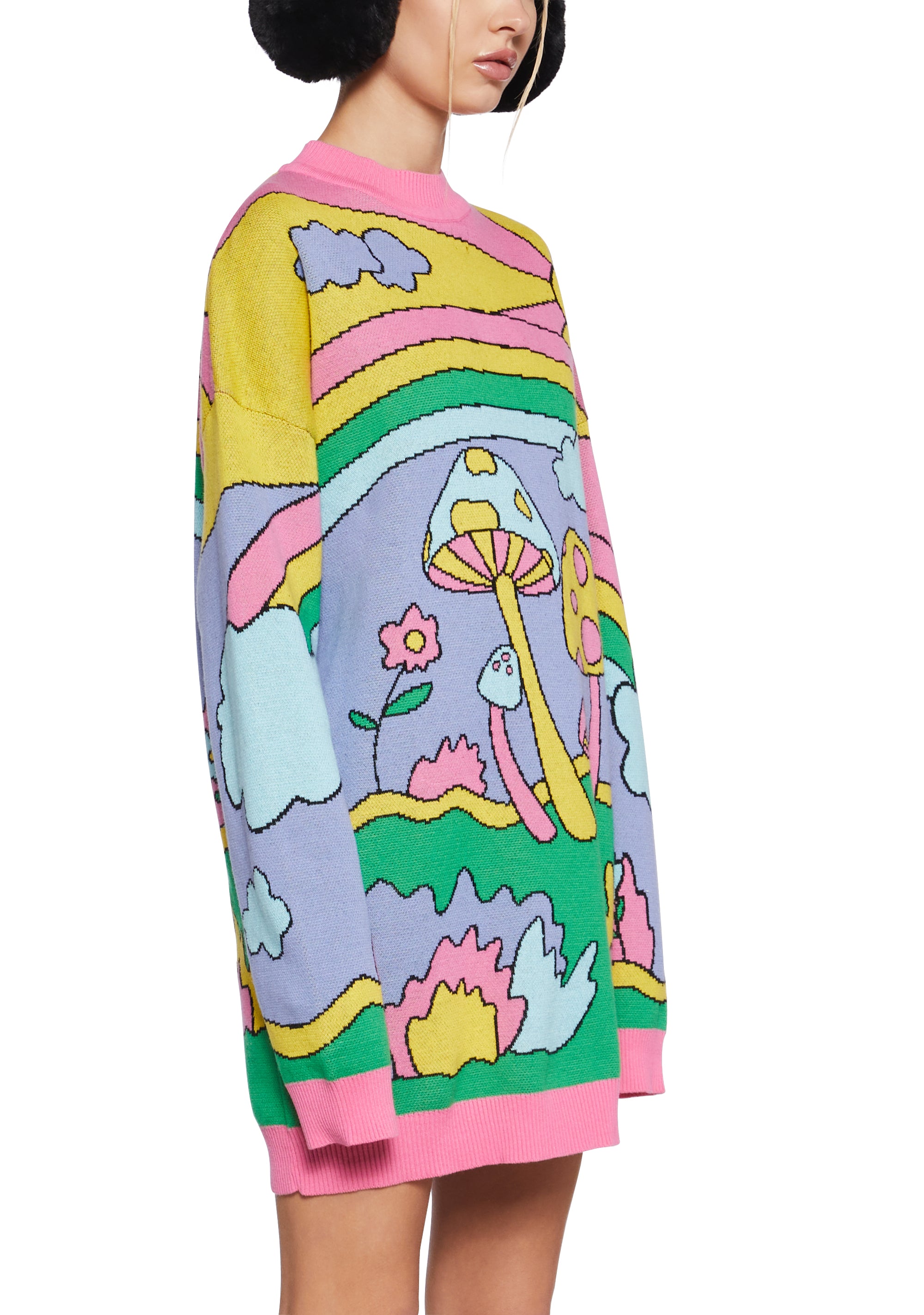 Psychedelic Fantasy Oversized Sweater - Image 5