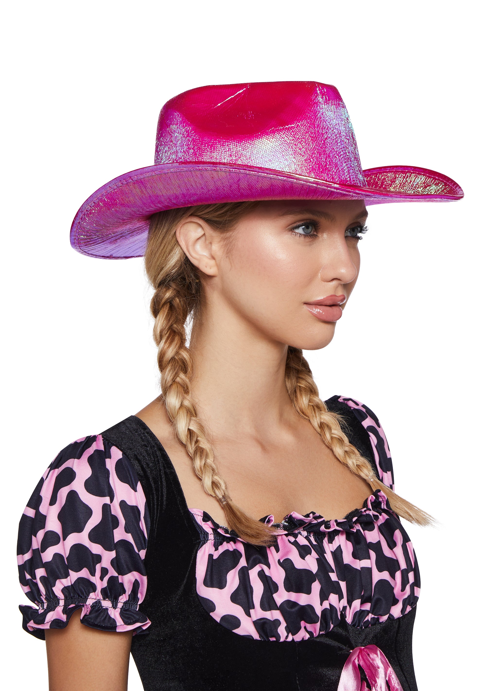 Metallic Pink Cowboy Hat - Image 2