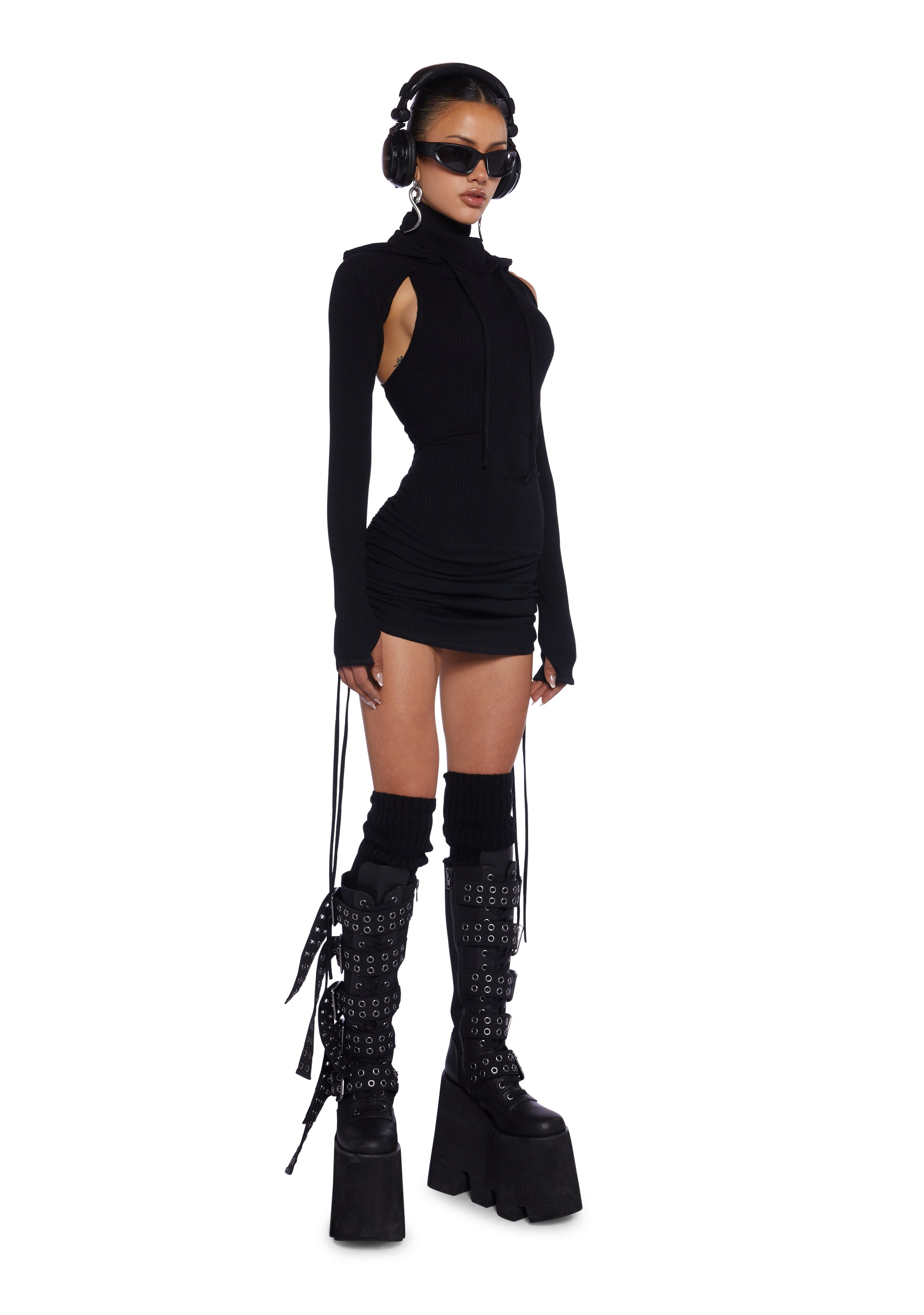 Compression Ruched Mini Dress - Image 6