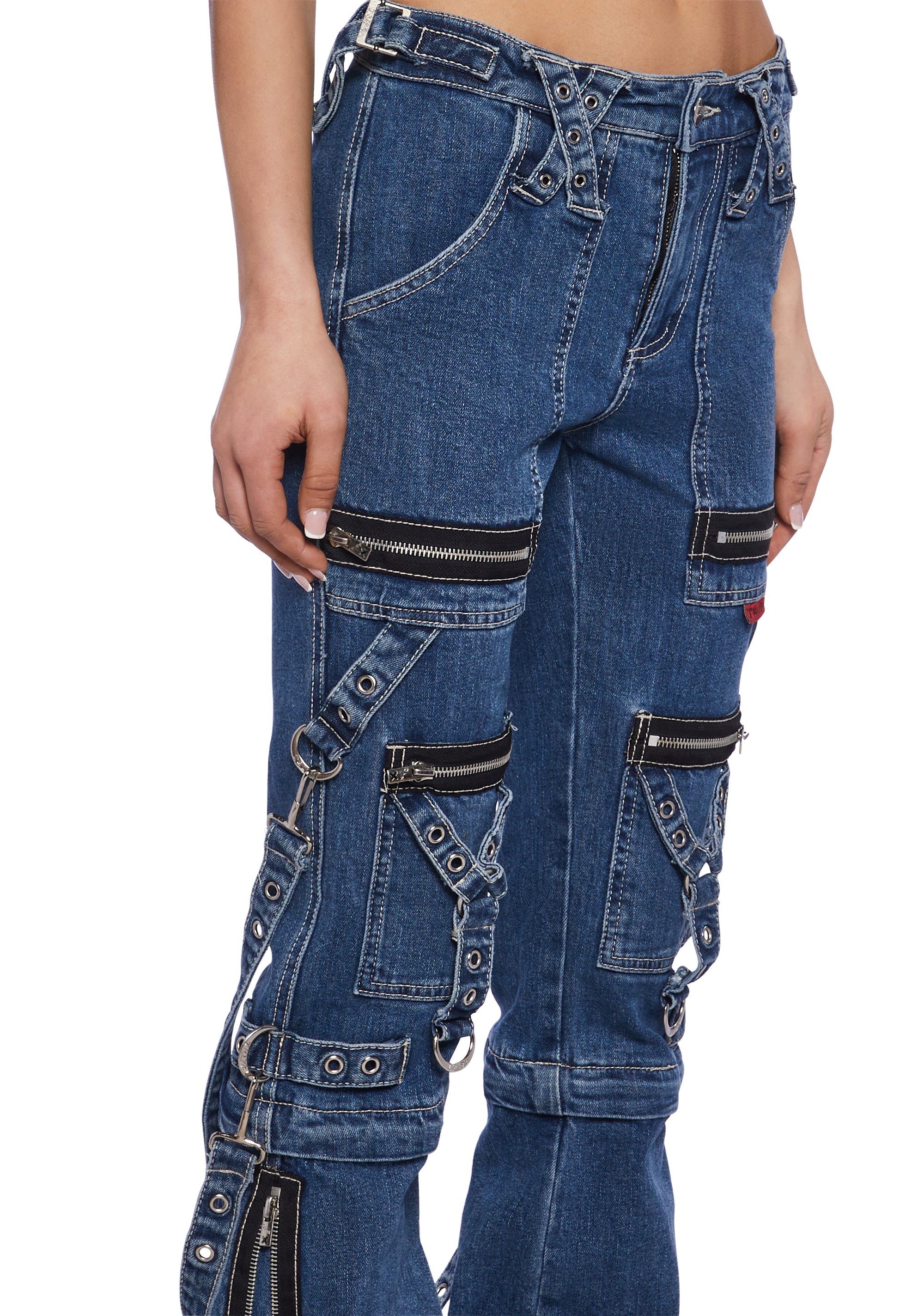 Zip To Zip Pants - Blue Denim - Image 5