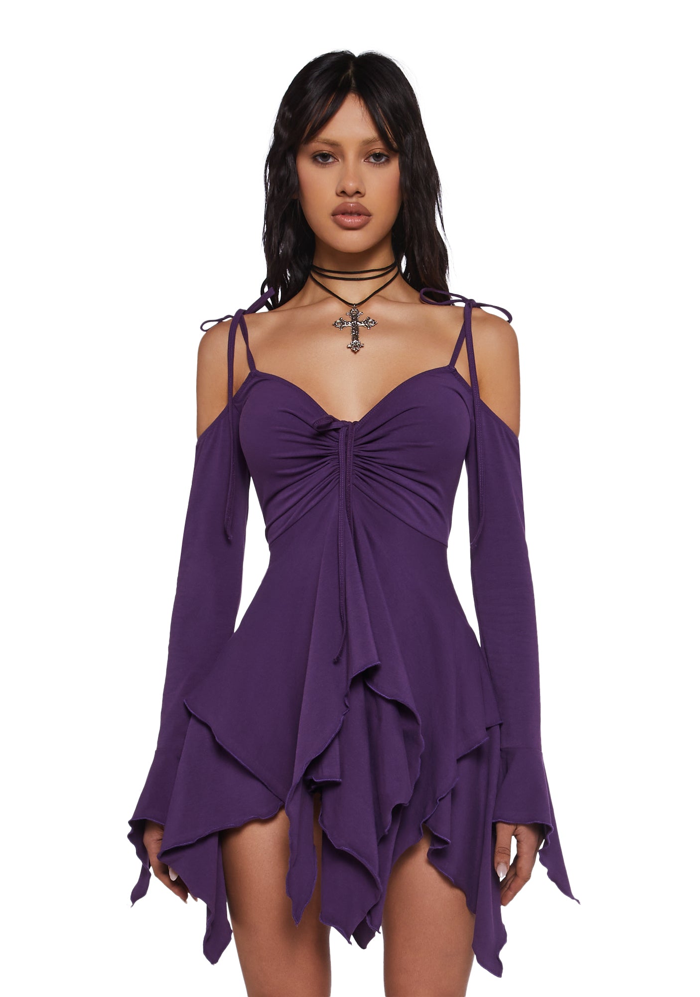 F Is For Fairies Handkerchief Dress - Violet