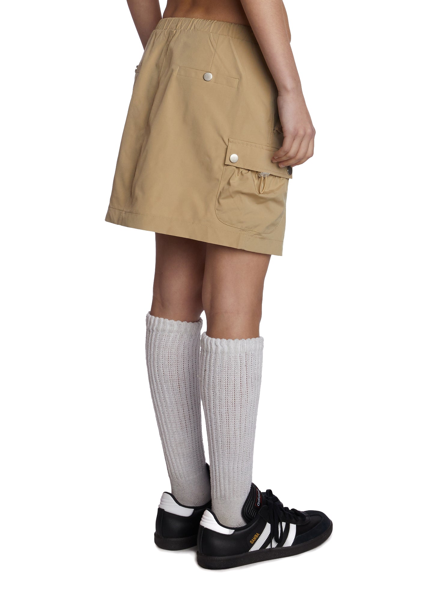Camel Check My Status Cargo Skirt - Image 4